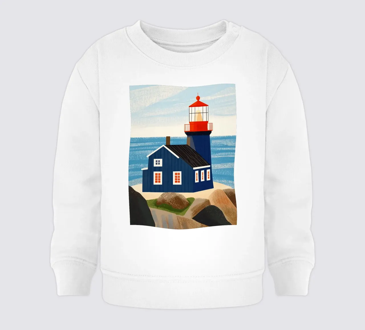 Faro blu felpa neonato da Curious Canvas