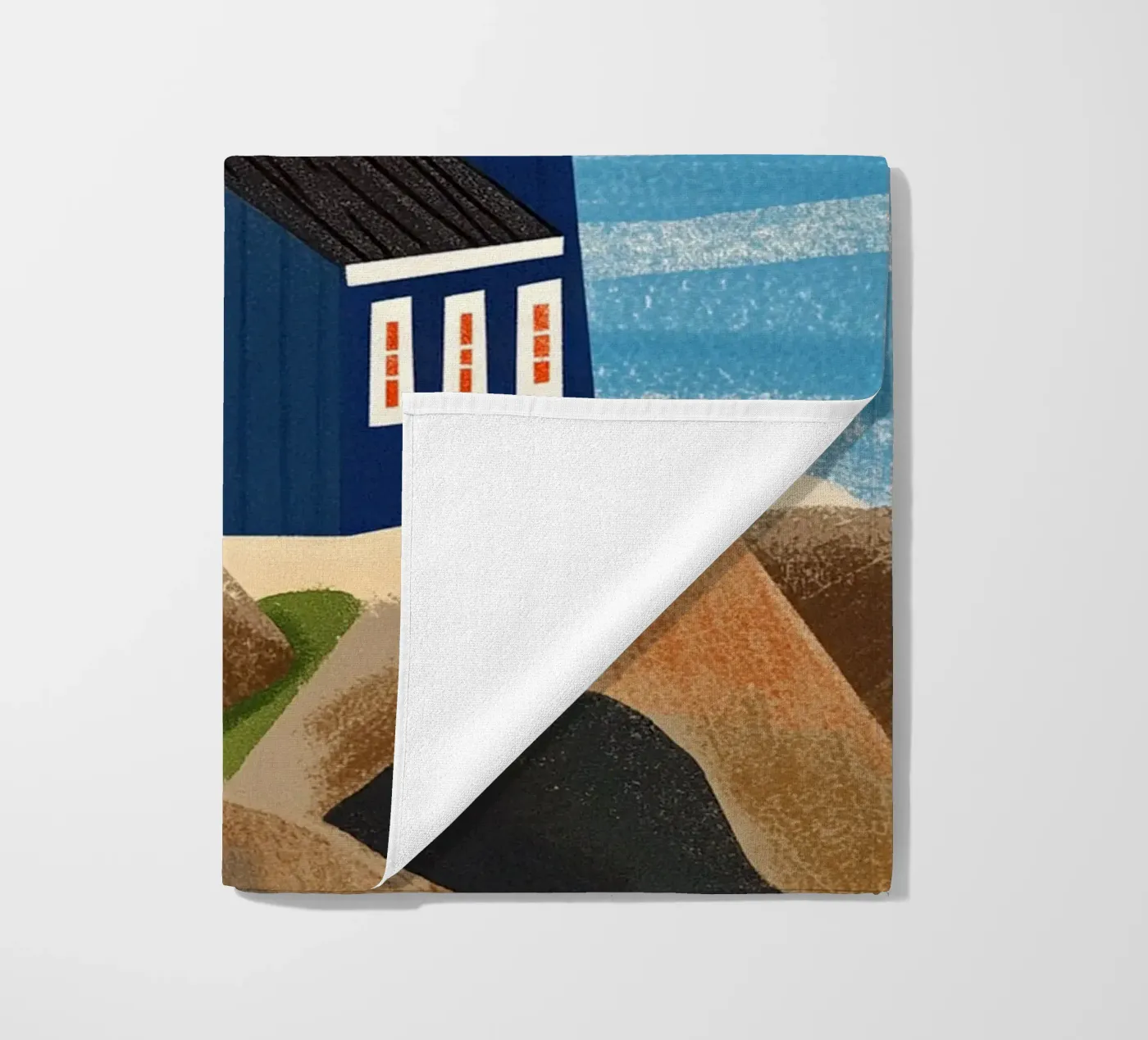 Faro blu telo mare da Curious Canvas