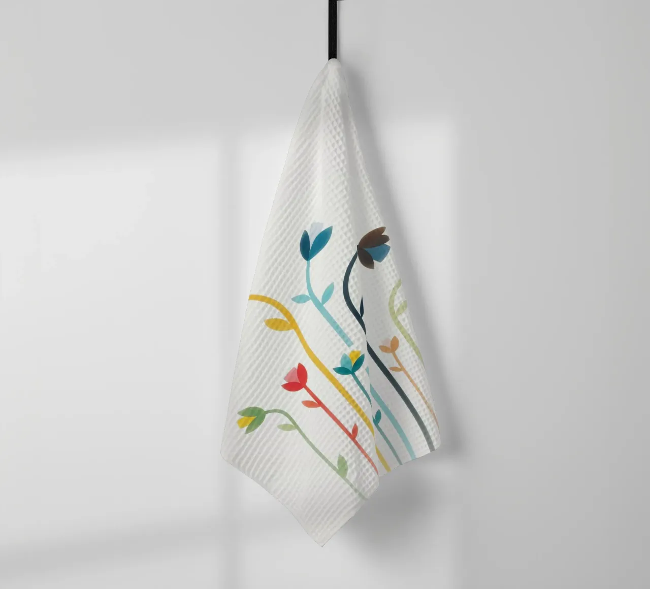 Floral bauhaus #035: Minimalist Garden Harmony tea towel by Zen Design