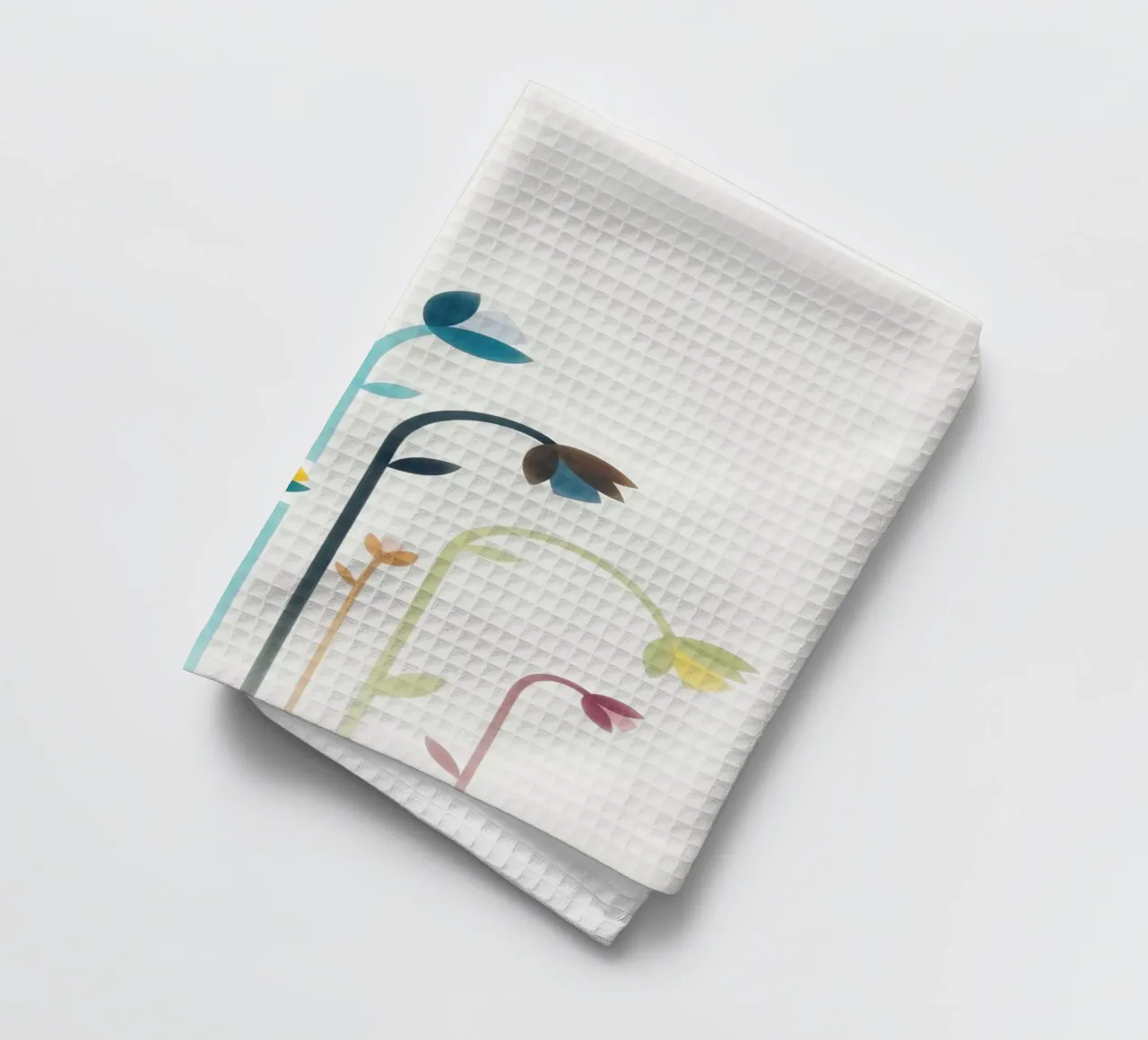 Floral bauhaus #035: Minimalist Garden Harmony tea towel by Zen Design