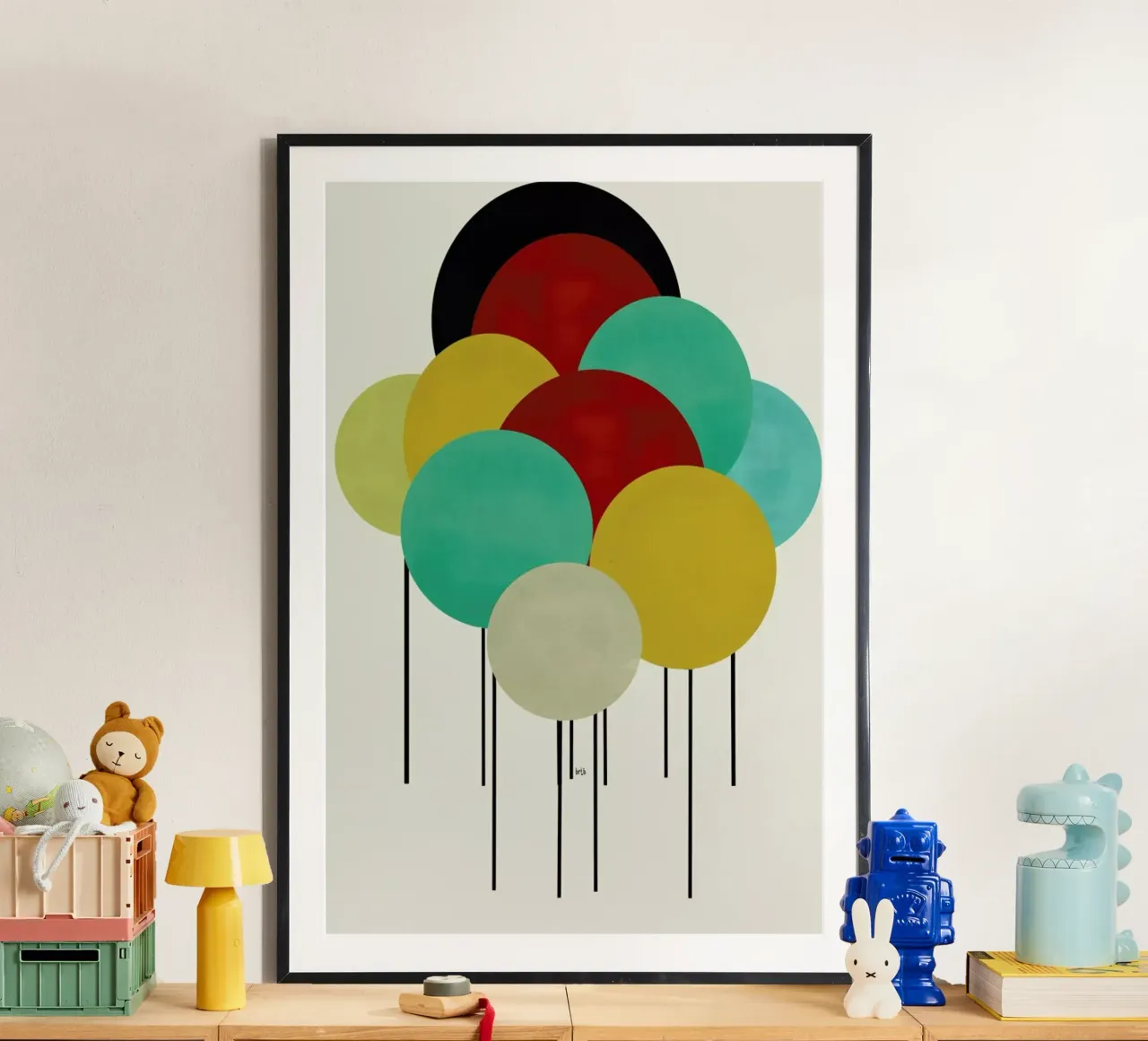 just celebrate poster met aluminium frame van Brian Buckley