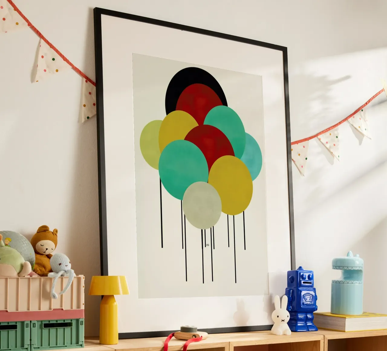 just celebrate poster met aluminium frame van Brian Buckley