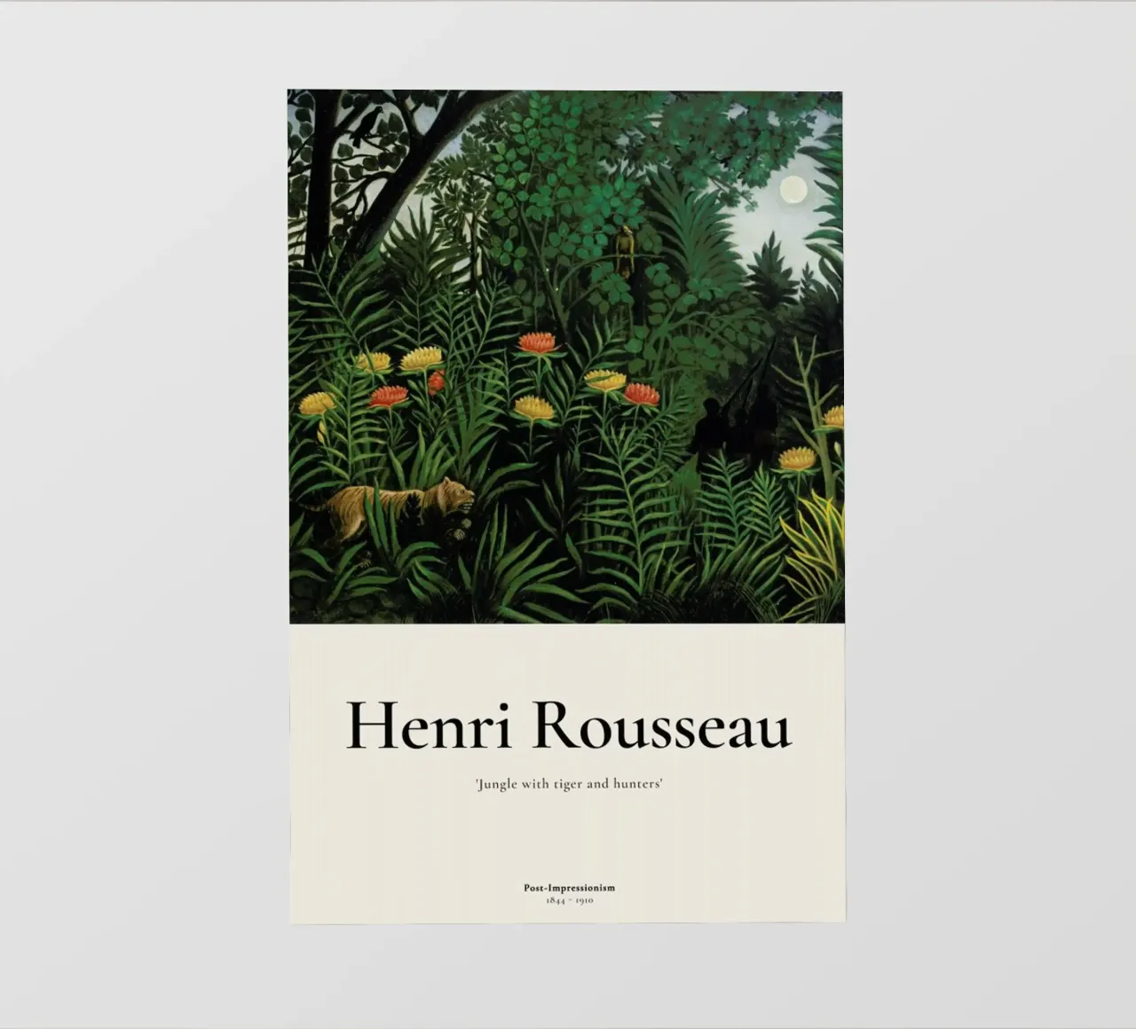 Rousseau - Jungle with Tigers and Hunters pellicola backlit da ARTOTHEK