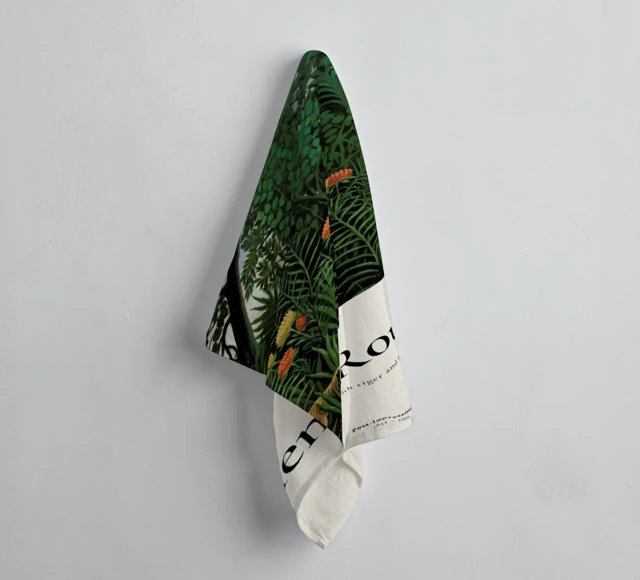 Rousseau - Jungle with Tigers and Hunters asciugamano da bagno da ARTOTHEK