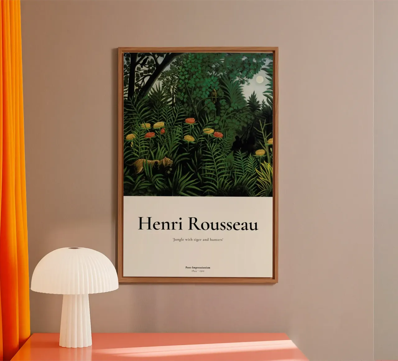Rousseau - Jungle with Tigers and Hunters alluminio dibond da ARTOTHEK