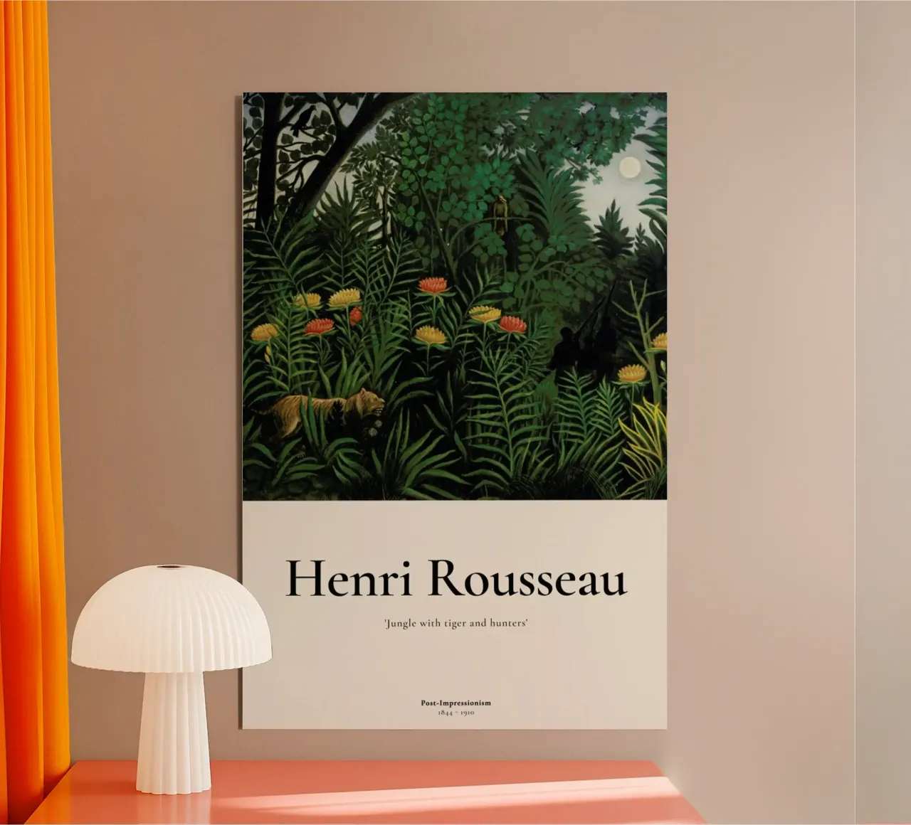 Rousseau - Jungle with Tigers and Hunters alluminio dibond da ARTOTHEK