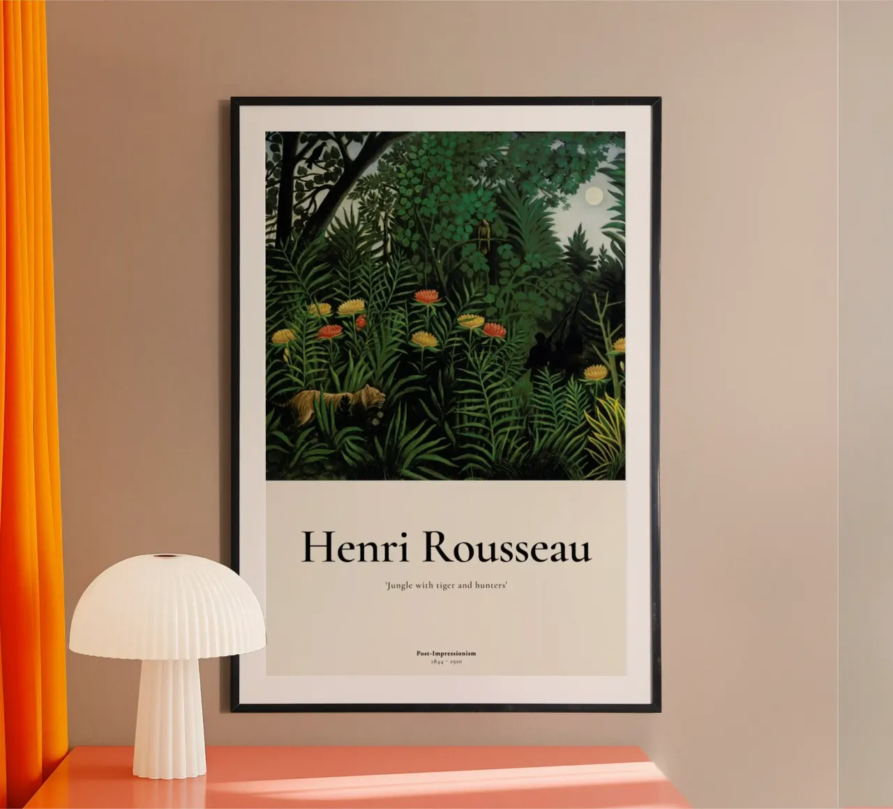 Rousseau - Jungle with Tigers and Hunters carta hahnemühle da ARTOTHEK