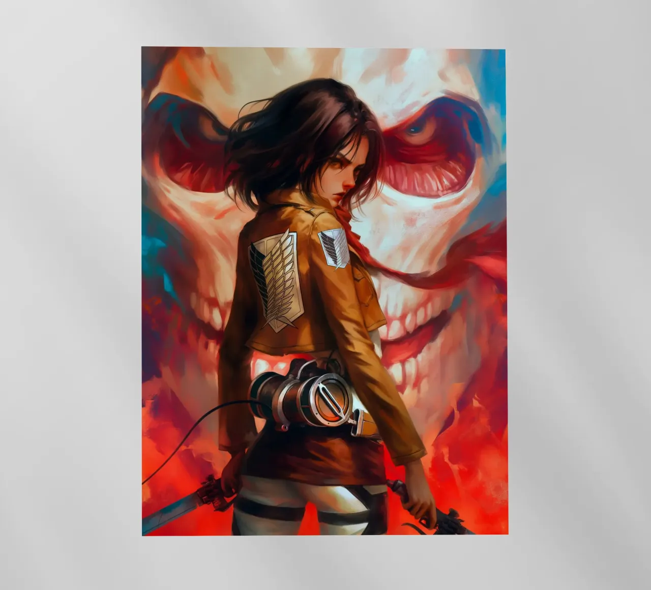 Mikasa Ackerman Attacco su Titano pellicola backlit da Fleur de Lys