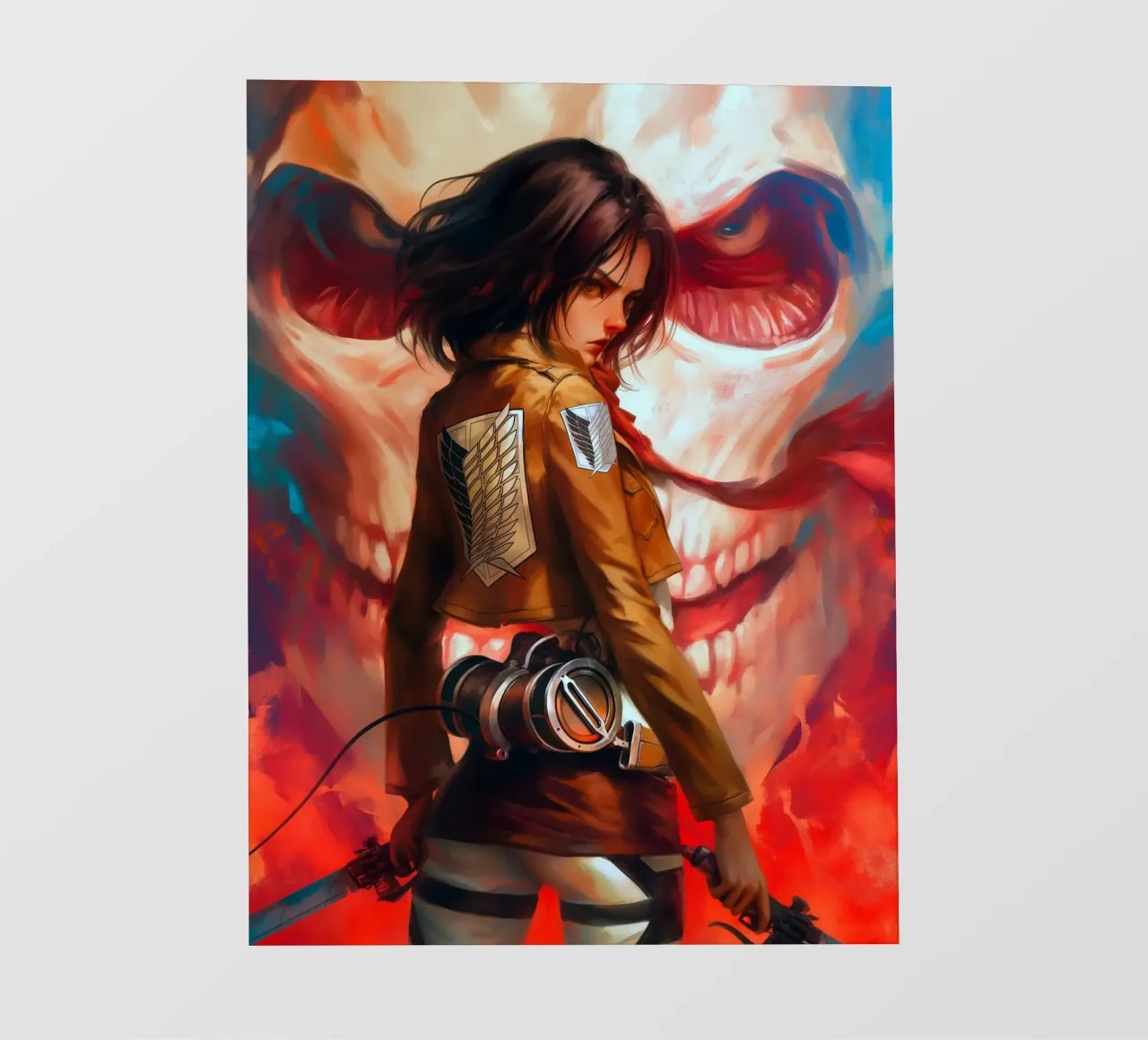 Mikasa Ackerman Attacco su Titano pellicola backlit da Fleur de Lys