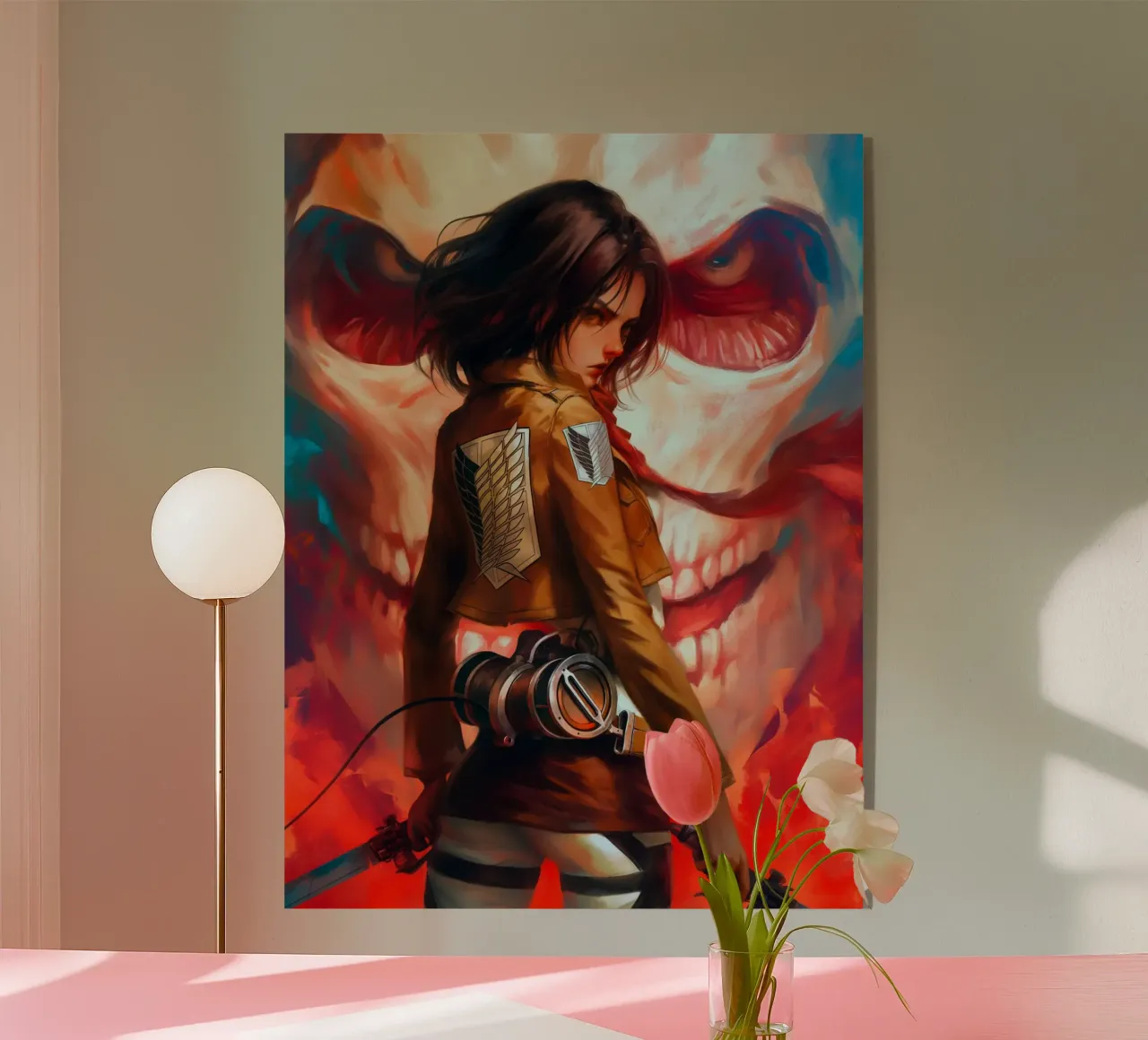 Mikasa Ackerman Attack on Titan metacrilato de Fleur de Lys