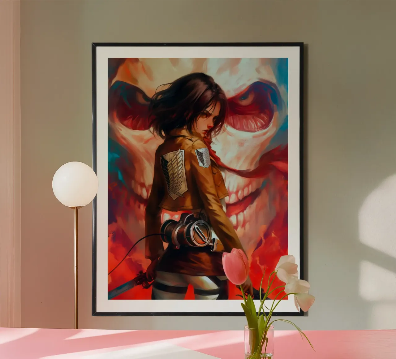 Mikasa Ackerman Attacco su Titano carta hahnemühle da Fleur de Lys