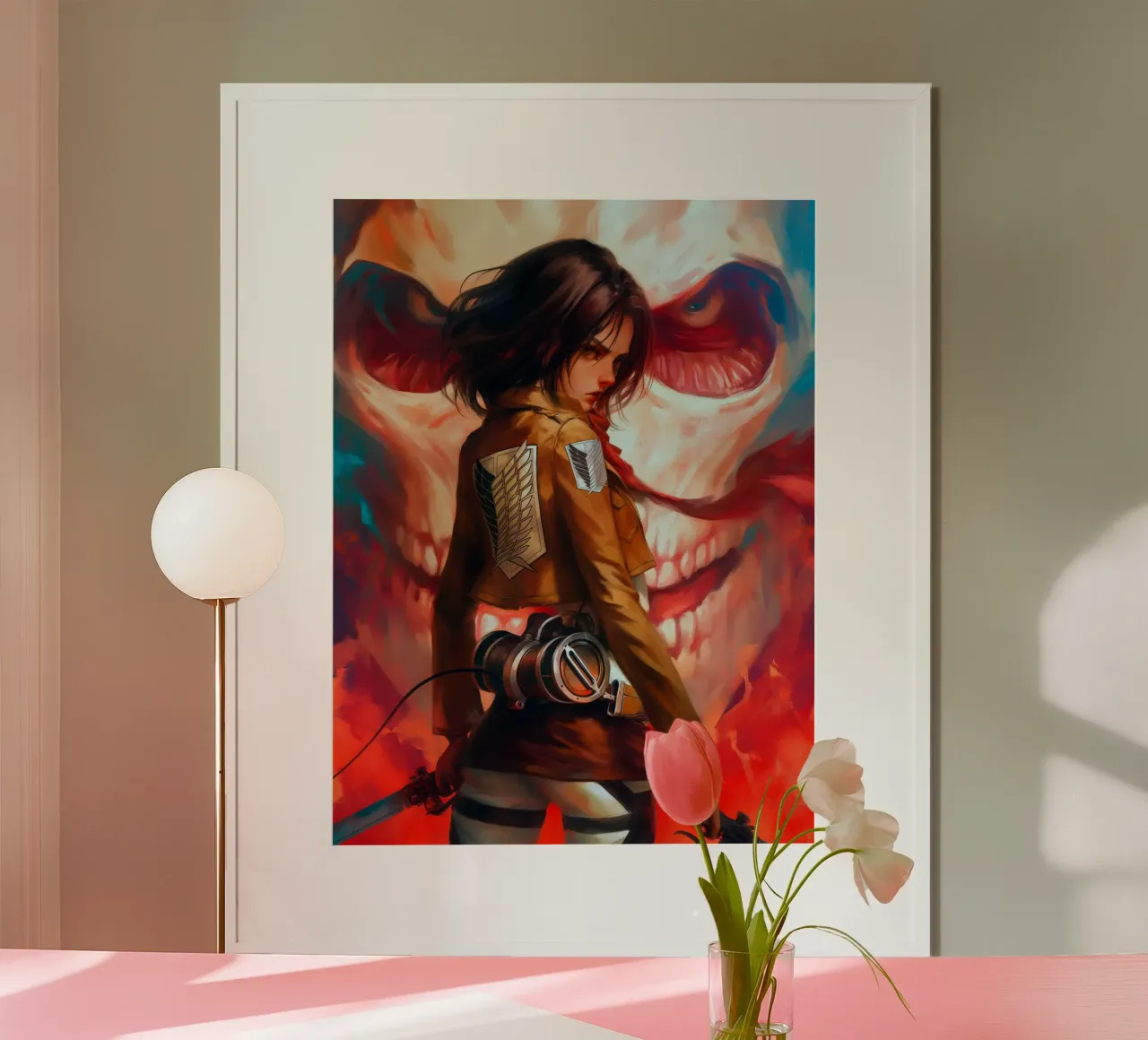 Mikasa Ackerman Attacco su Titano carta hahnemühle da Fleur de Lys