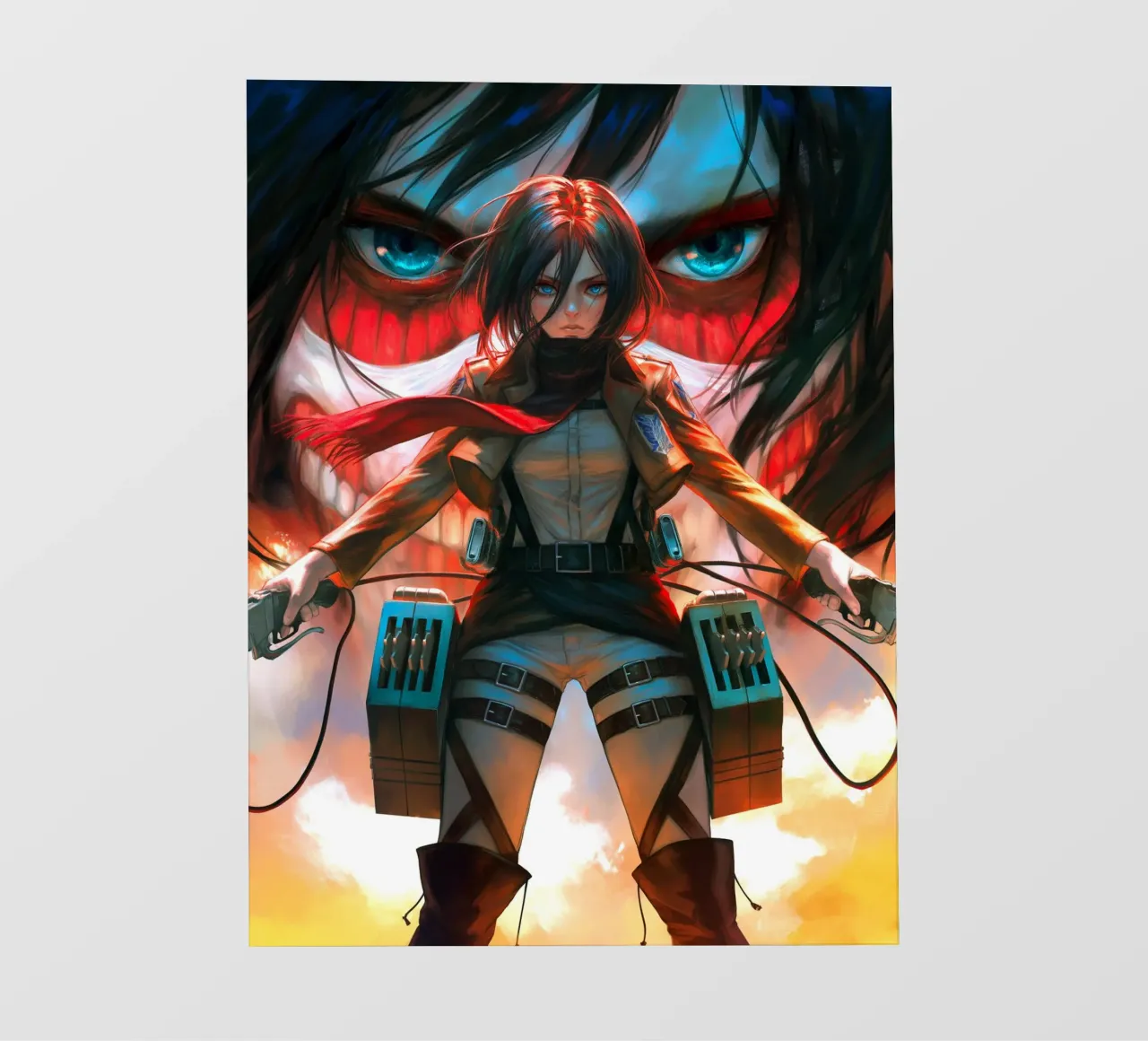 Mikasa Ackerman Attack on Titan papel para pared de Fleur de Lys