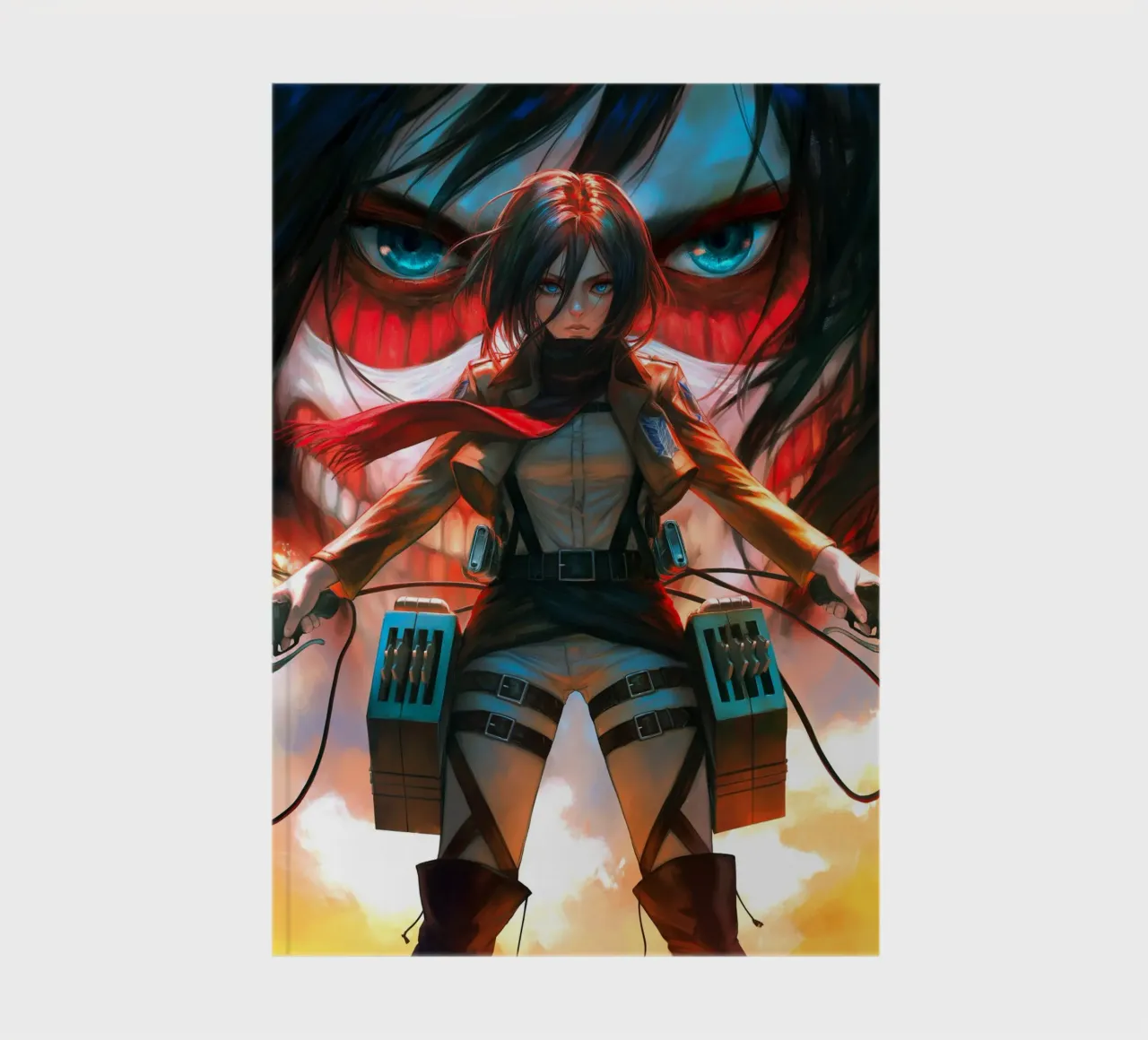 Mikasa Ackerman Attack on Titan notebook by Fleur de Lys