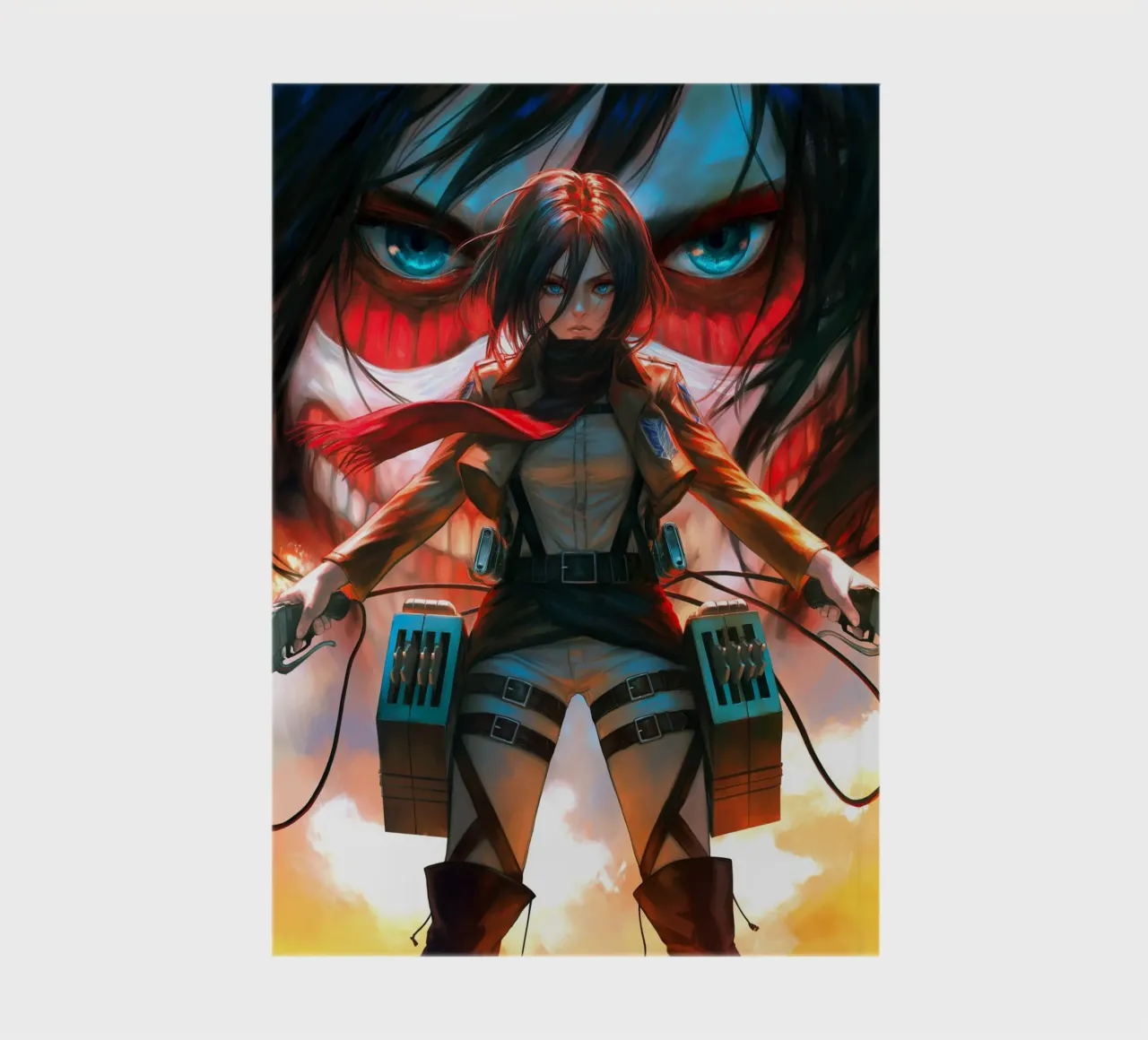 Mikasa Ackerman Attack on Titan notebook by Fleur de Lys