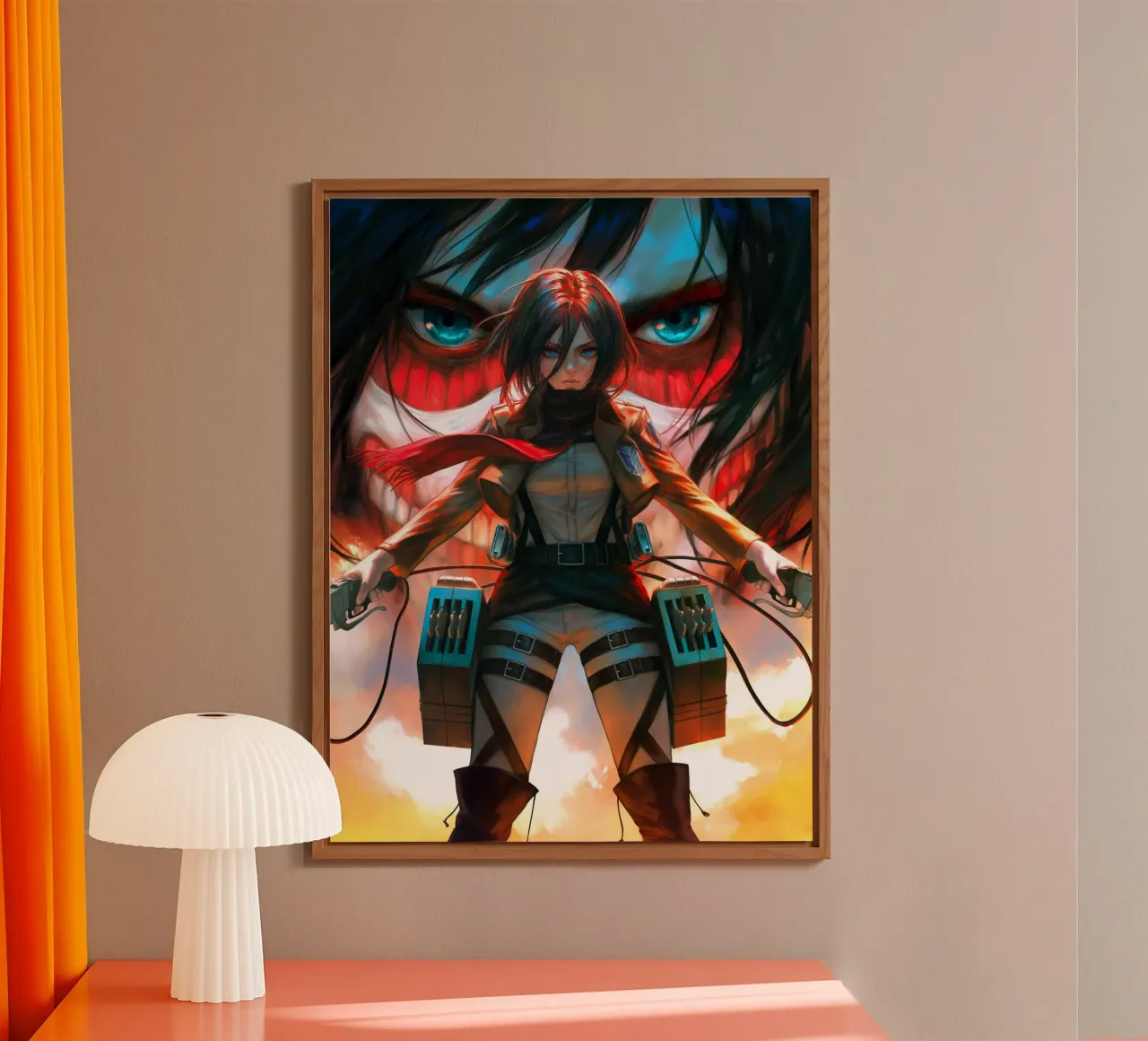 Mikasa Ackerman Attack on Titan alu-dibond by Fleur de Lys