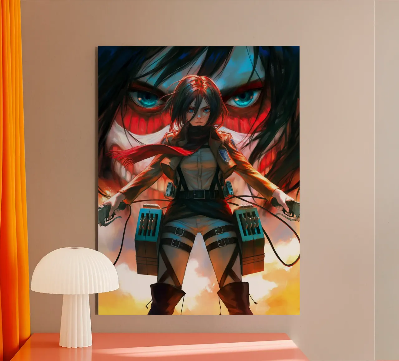 Mikasa Ackerman Attack on Titan alu-dibond by Fleur de Lys
