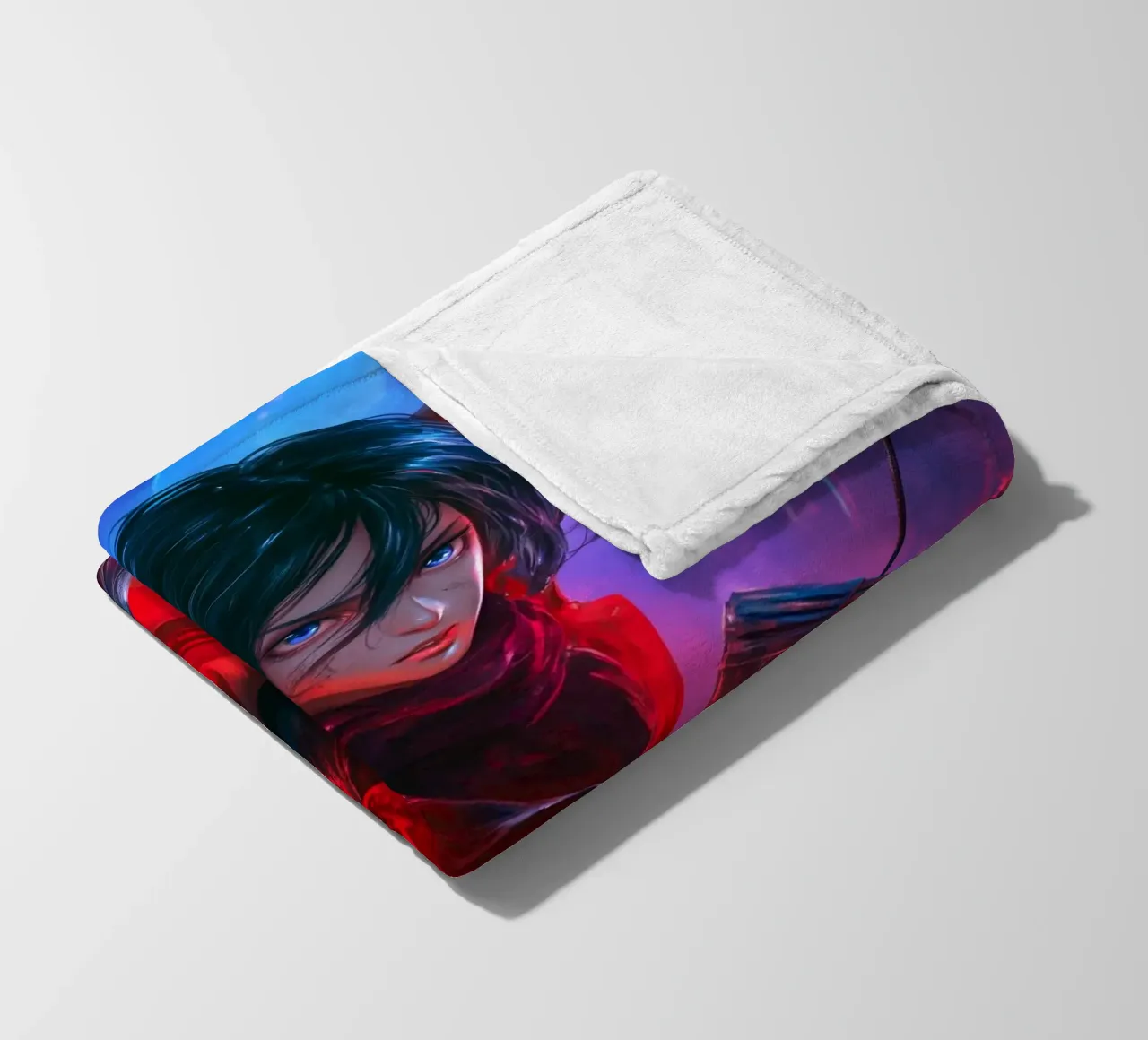 Mikasa Ackerman Attacco su Titano coperta in pile da Fleur de Lys