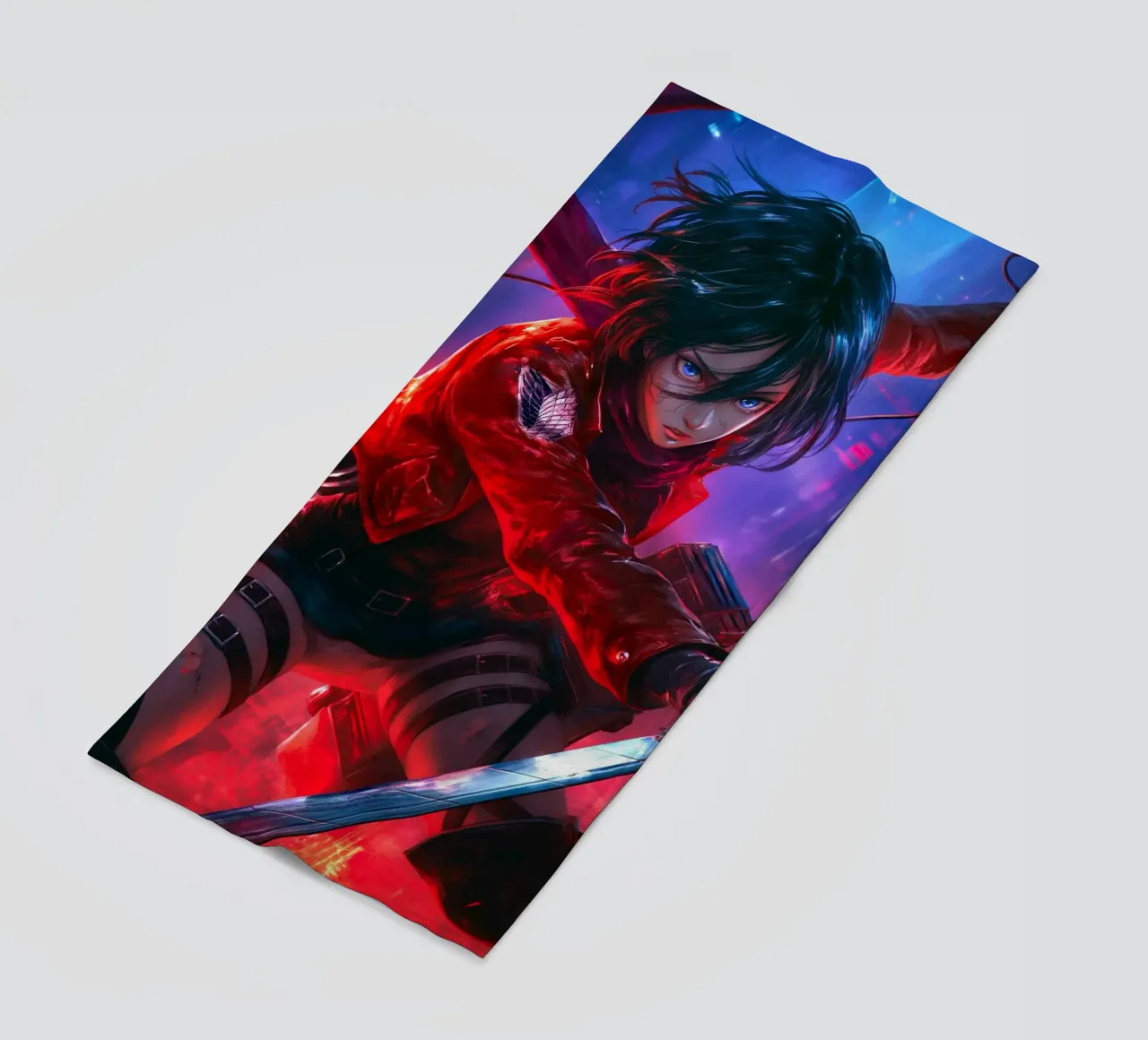 Mikasa Ackerman Attacco su Titano telo mare da Fleur de Lys