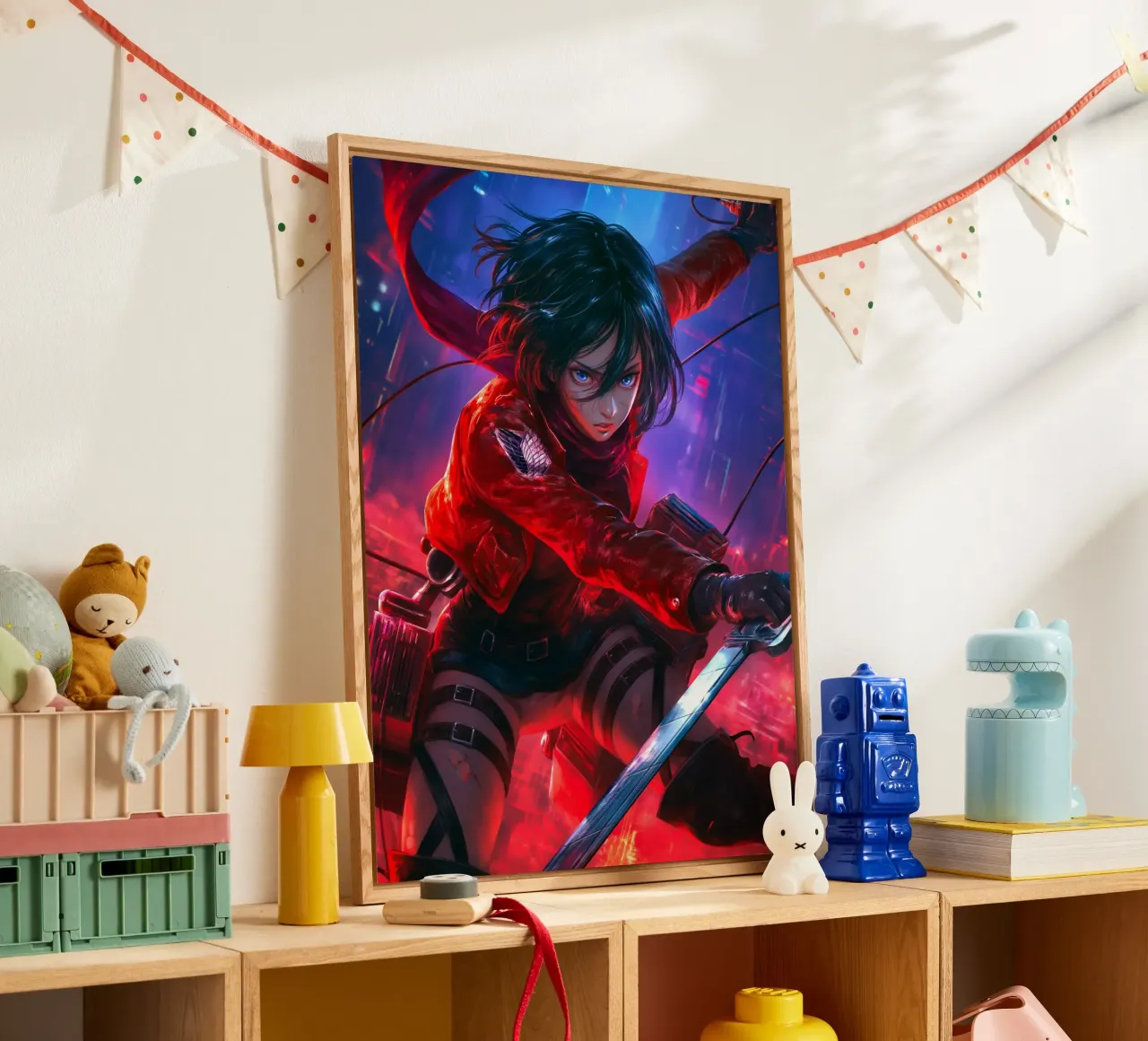 Mikasa Ackerman Attack on Titan metacrilato de Fleur de Lys