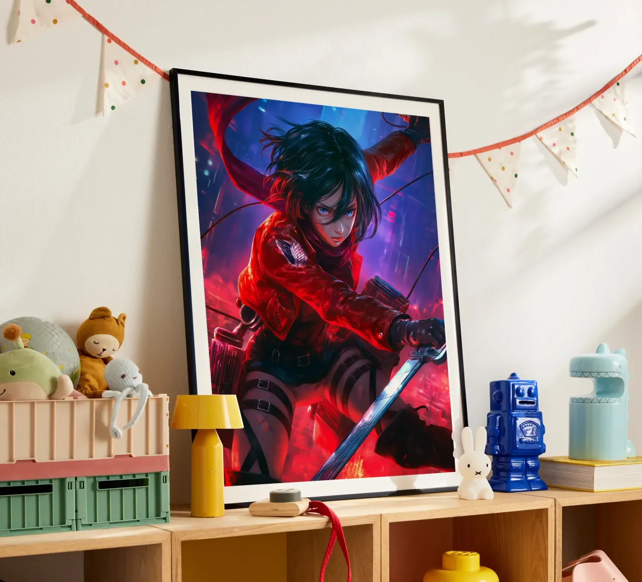 Mikasa Ackerman Attacco su Titano carta hahnemühle da Fleur de Lys