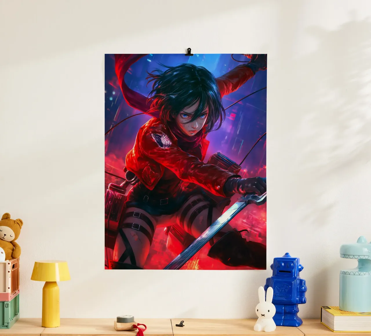 Mikasa Ackerman Attacco su Titano carta hahnemühle da Fleur de Lys
