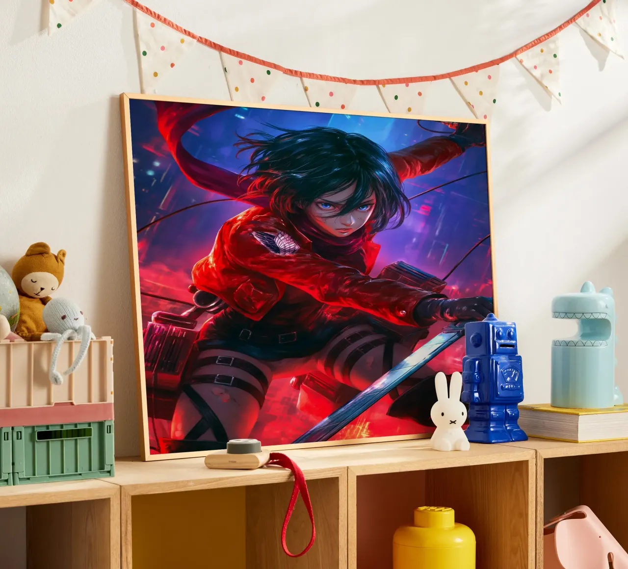 Mikasa Ackerman Attacco su Titano carta hahnemühle da Fleur de Lys