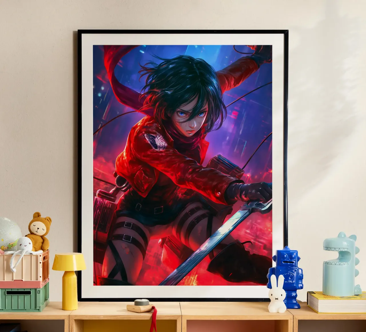 Mikasa Ackerman Attacco su Titano carta hahnemühle da Fleur de Lys