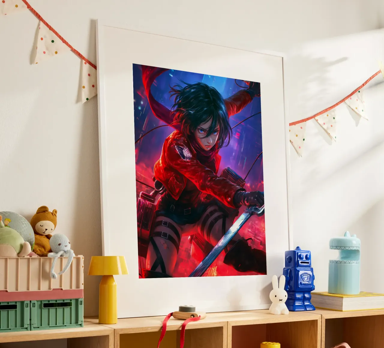 Mikasa Ackerman Attacco su Titano carta hahnemühle da Fleur de Lys