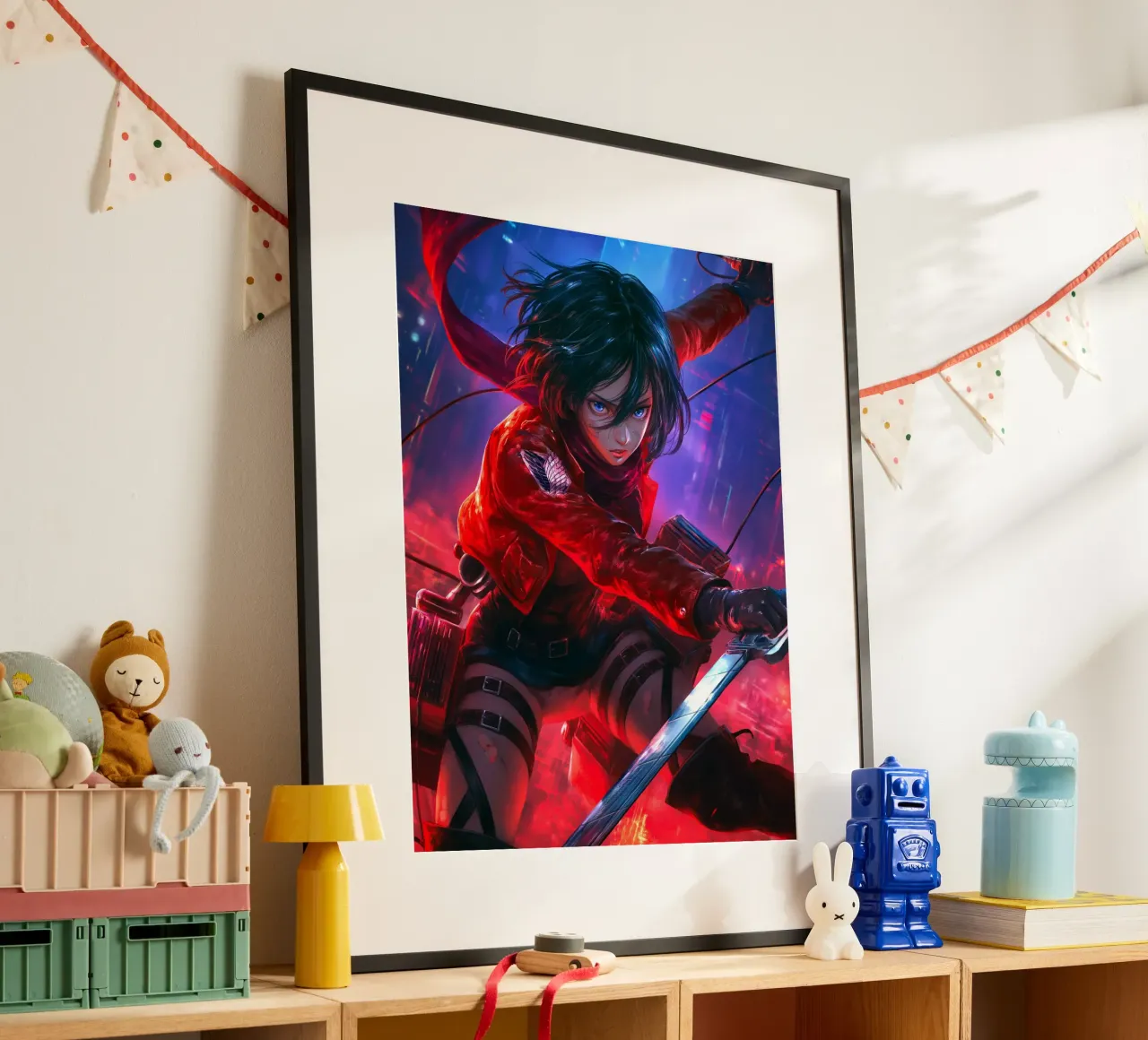 Mikasa Ackerman Attacco su Titano carta hahnemühle da Fleur de Lys