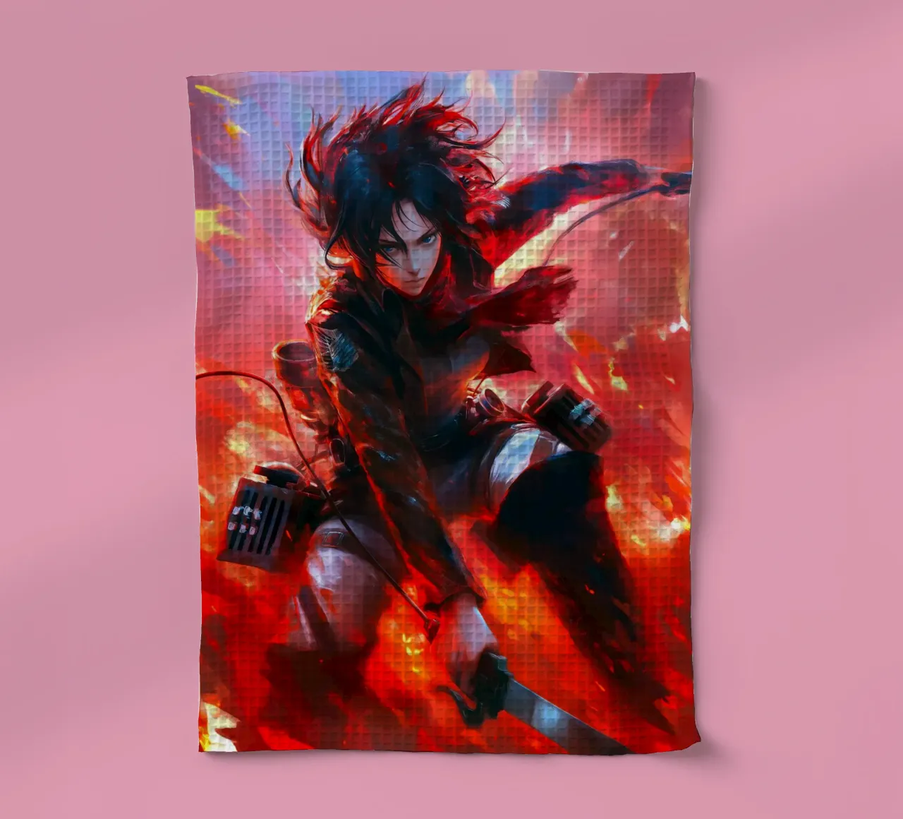 Mikasa Attack on Titan torchon de Fleur de Lys