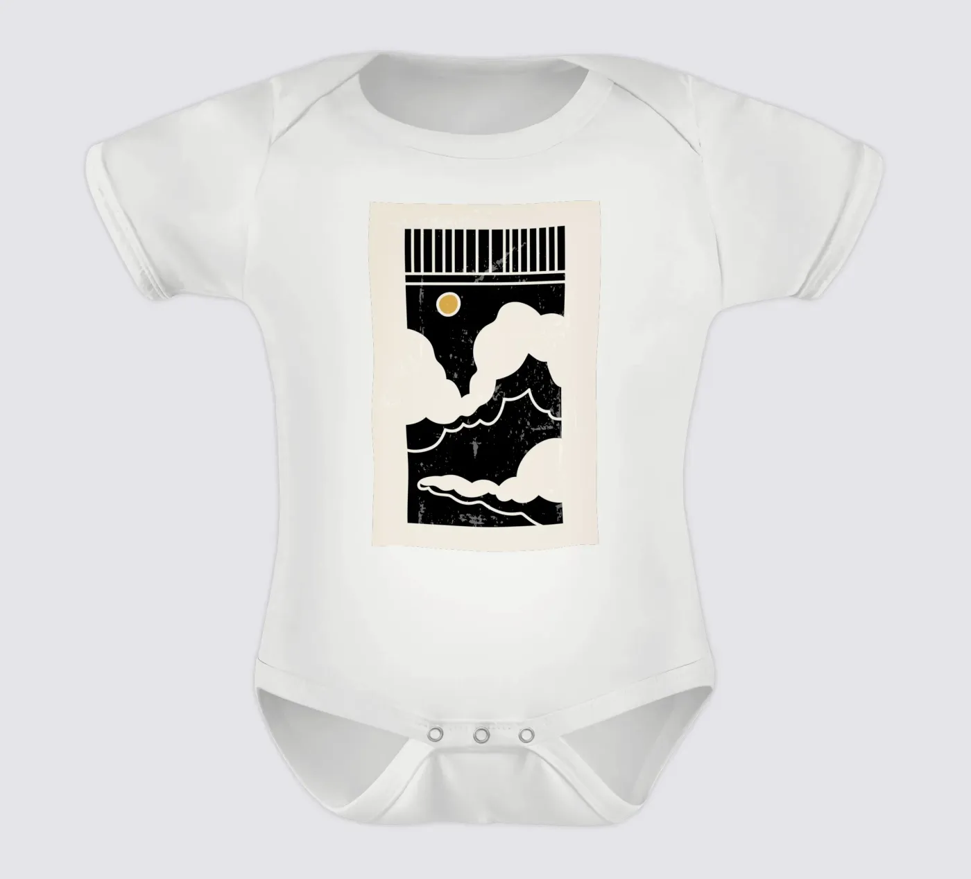 Sun Through Clouds Kurzarm Babybody von Graphite