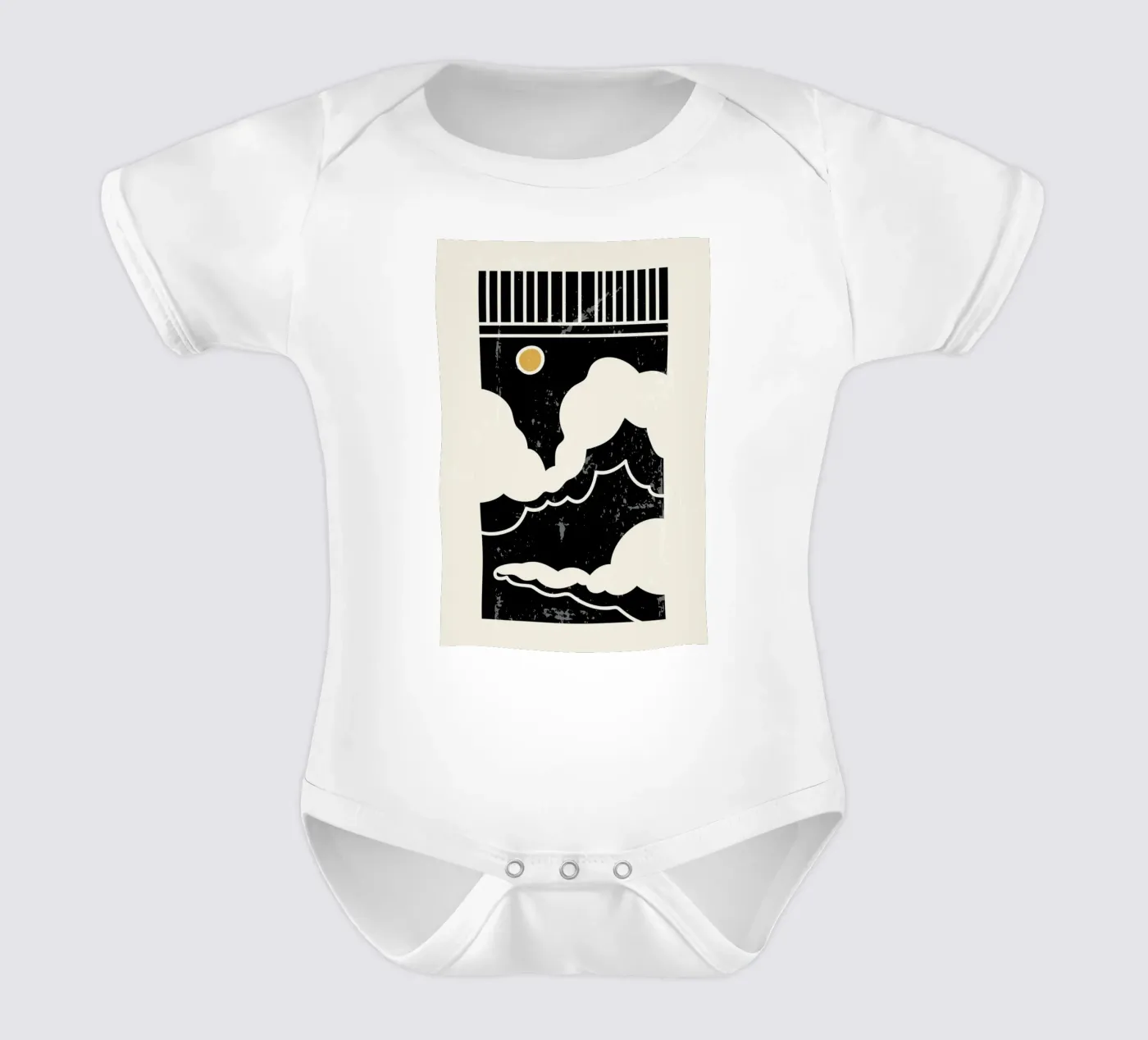 Sun Through Clouds Kurzarm Babybody von Graphite