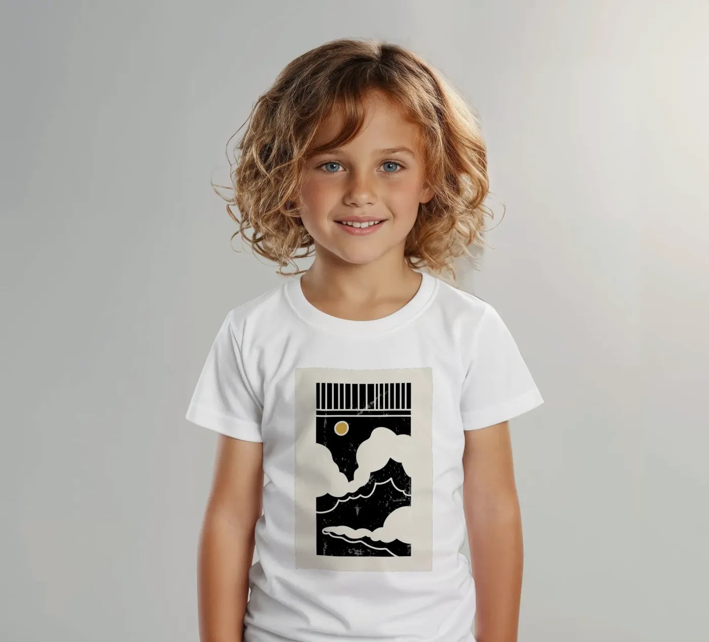 Sun Through Clouds kinder t-shirt van Graphite