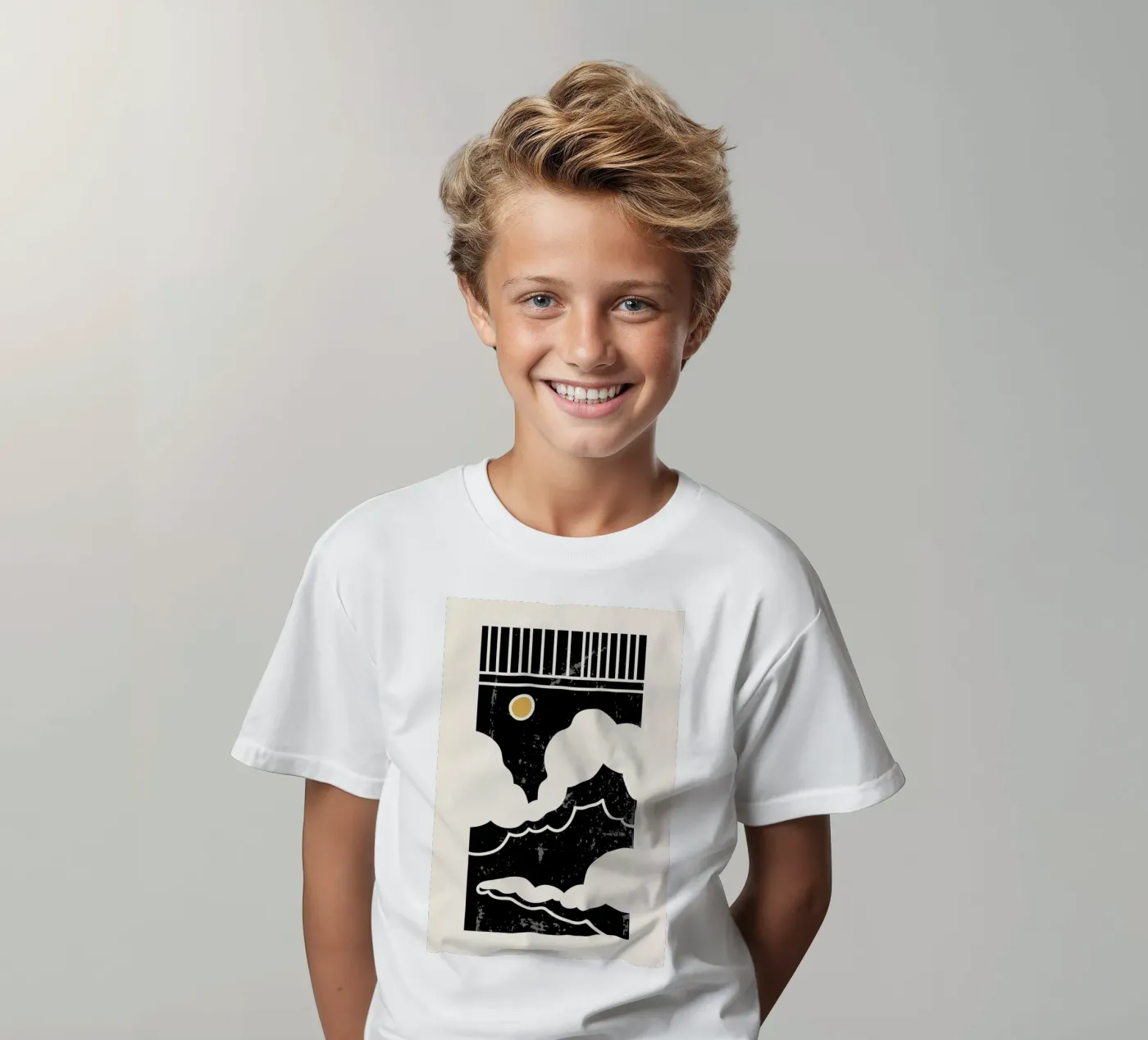 Sun Through Clouds kinder t-shirt van Graphite