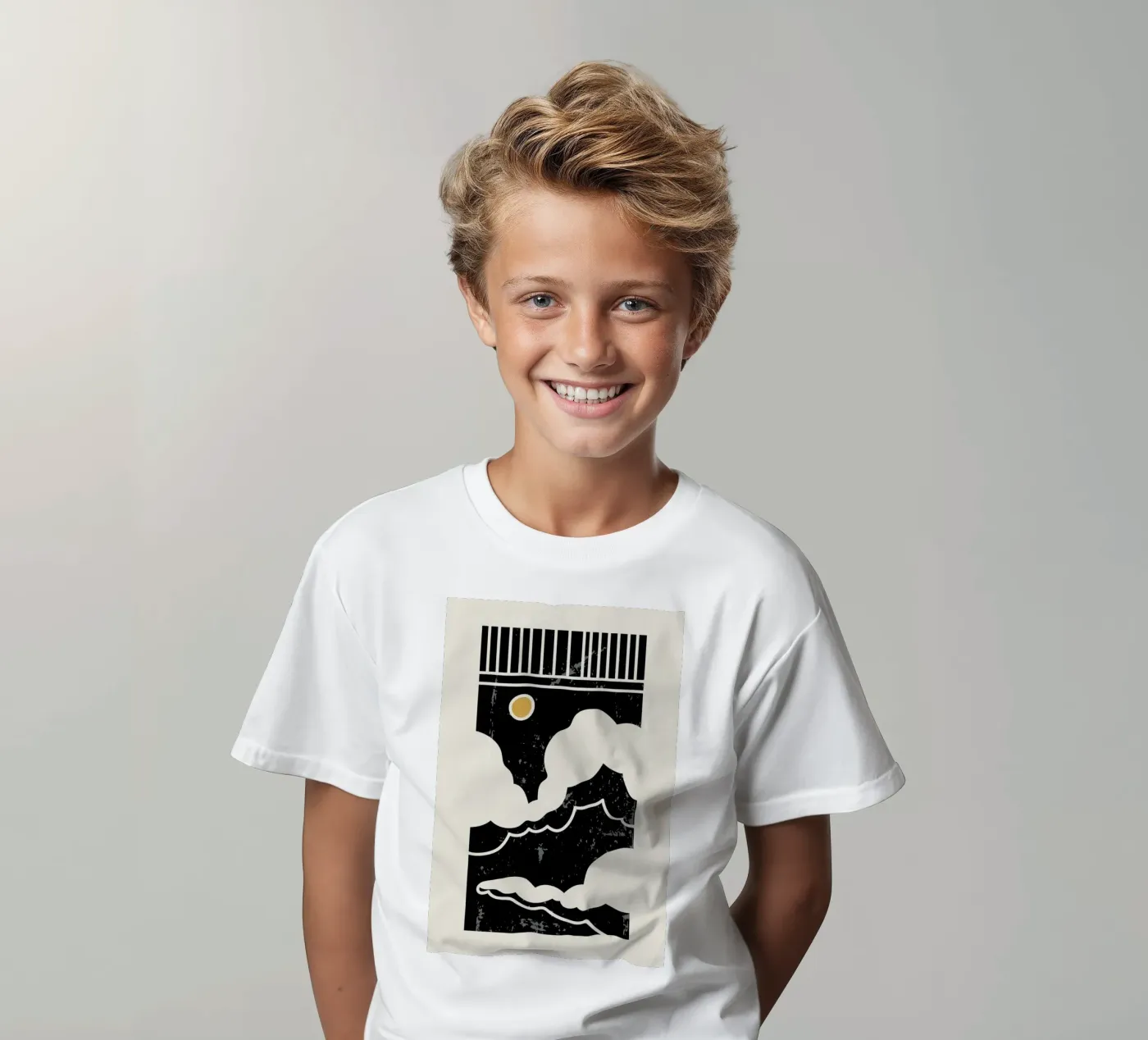 Sun Through Clouds kinder t-shirt van Graphite