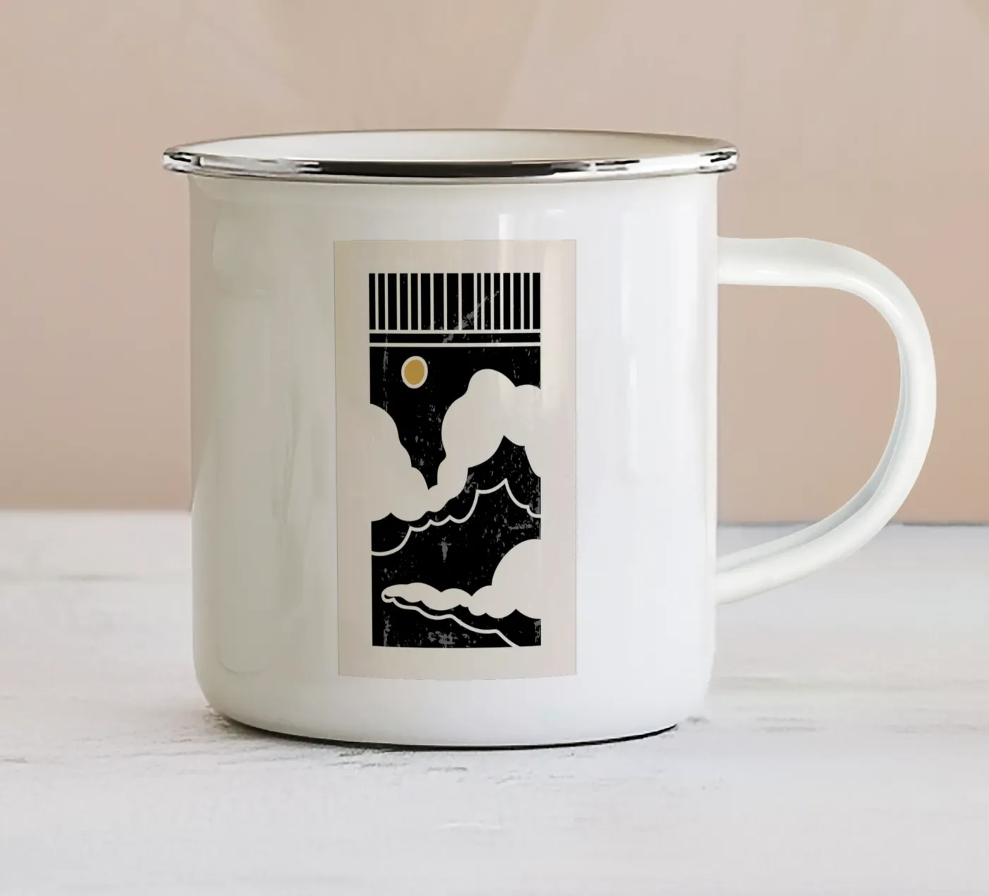 Sun Through Clouds enamel mug by Graphite