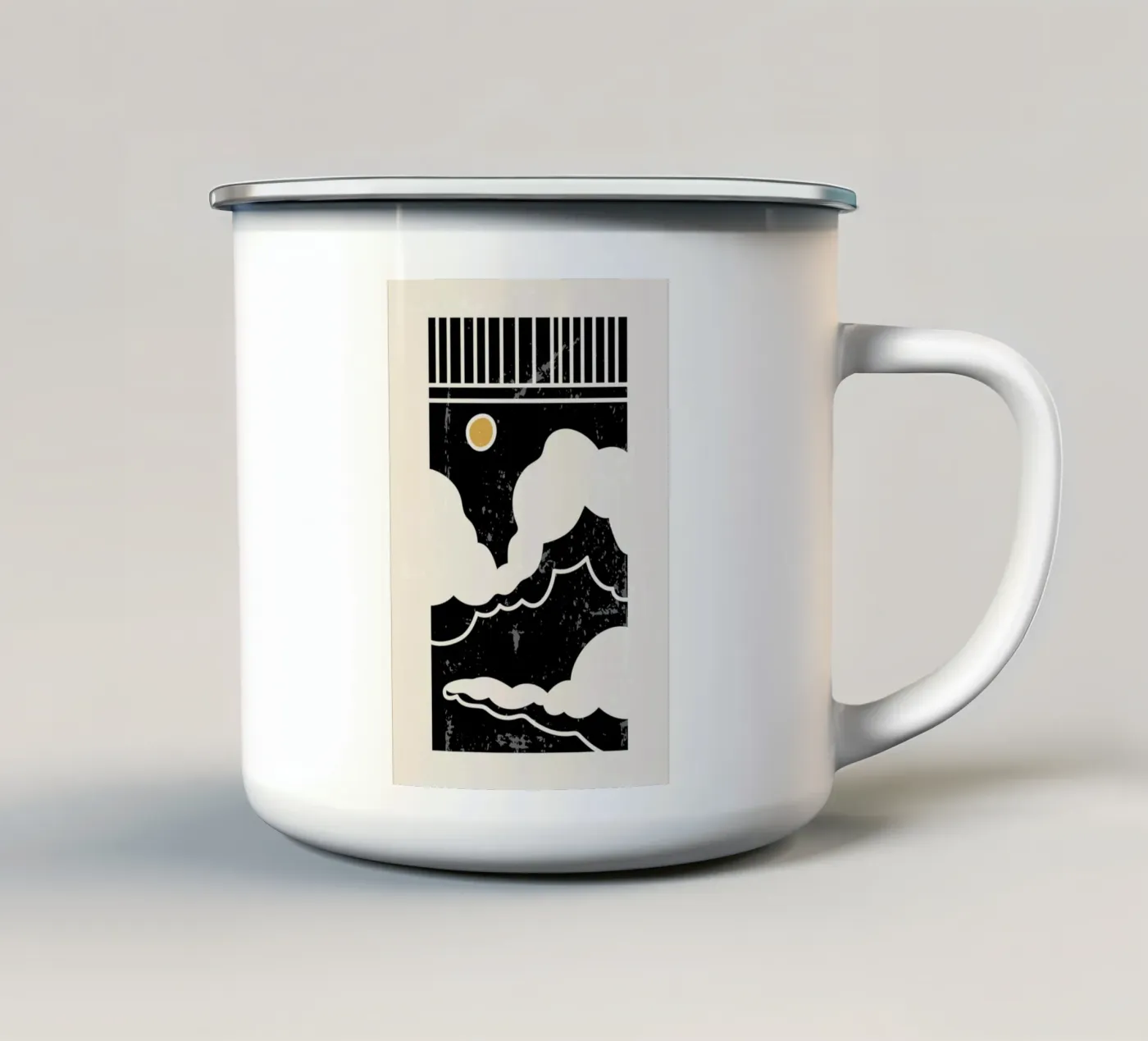 Sun Through Clouds enamel mug by Graphite