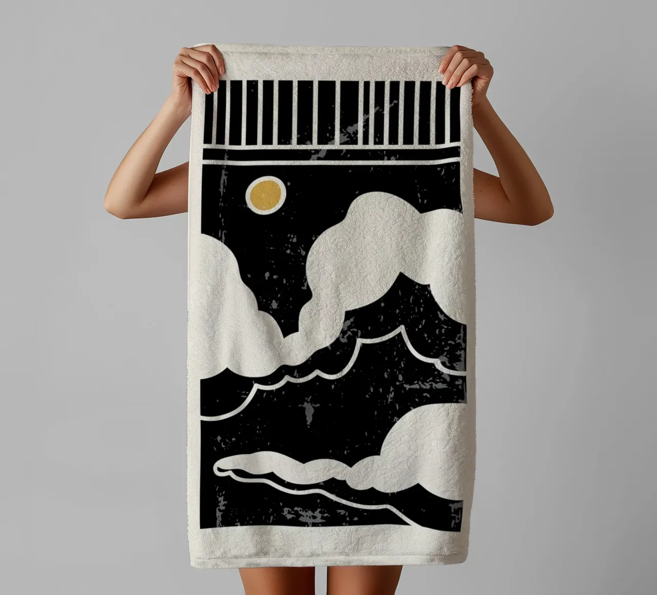 Sun Through Clouds asciugamano da bagno da Graphite