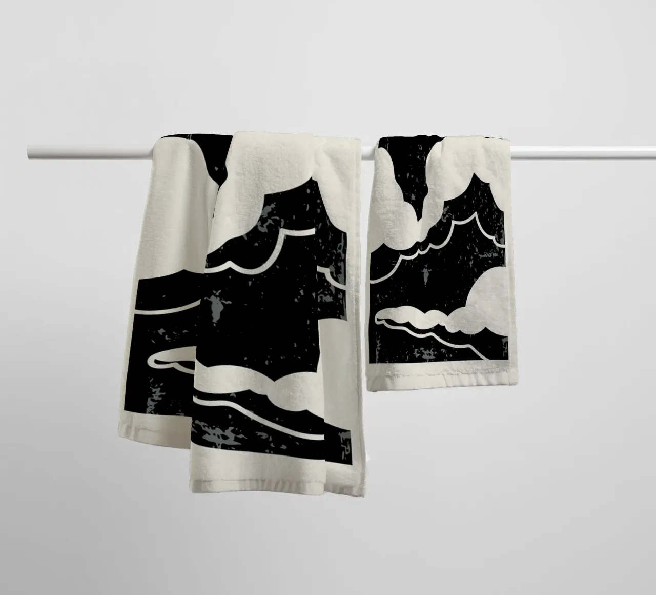 Sun Through Clouds asciugamano da bagno da Graphite