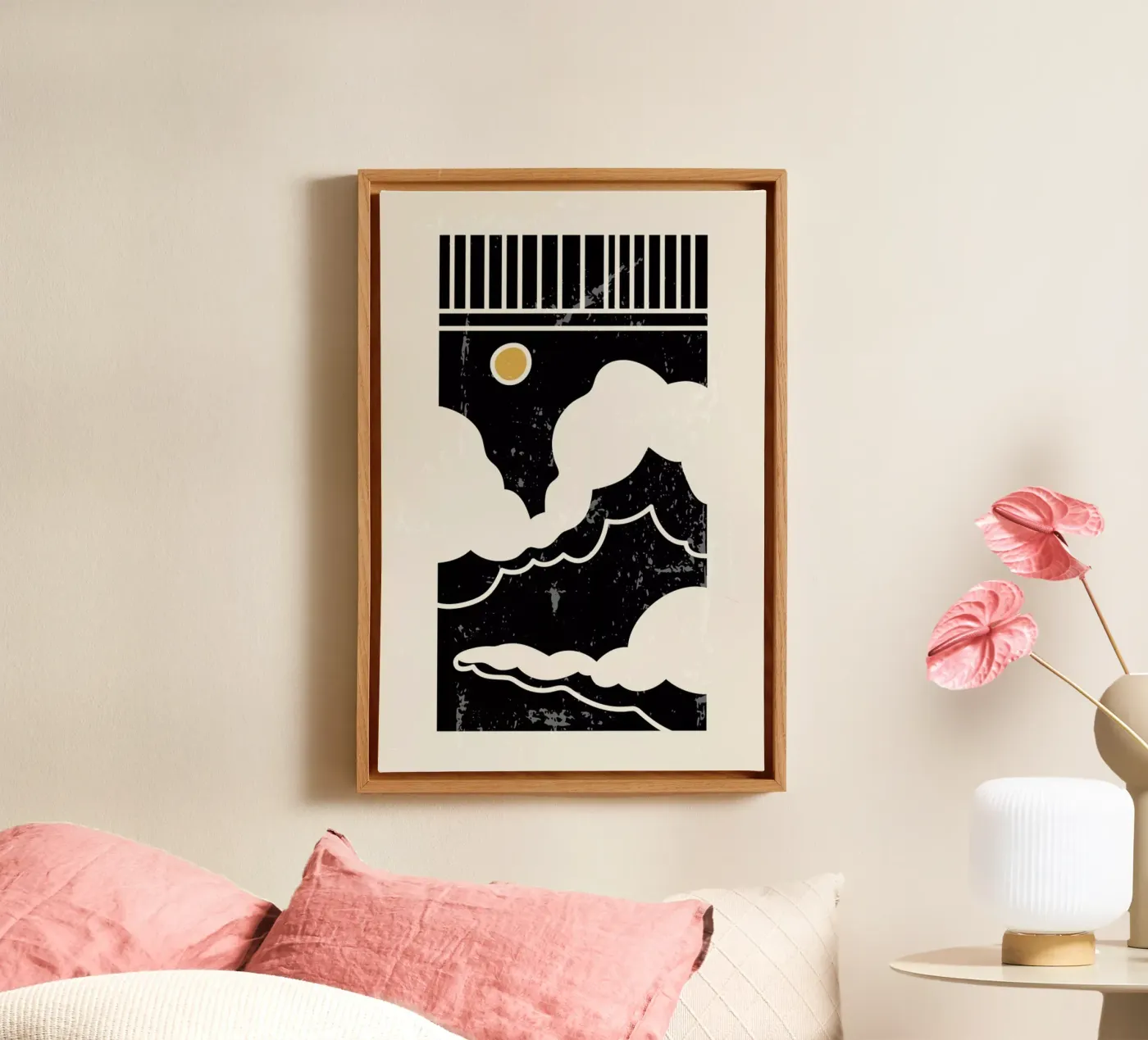 Sun Through Clouds canvas van Graphite