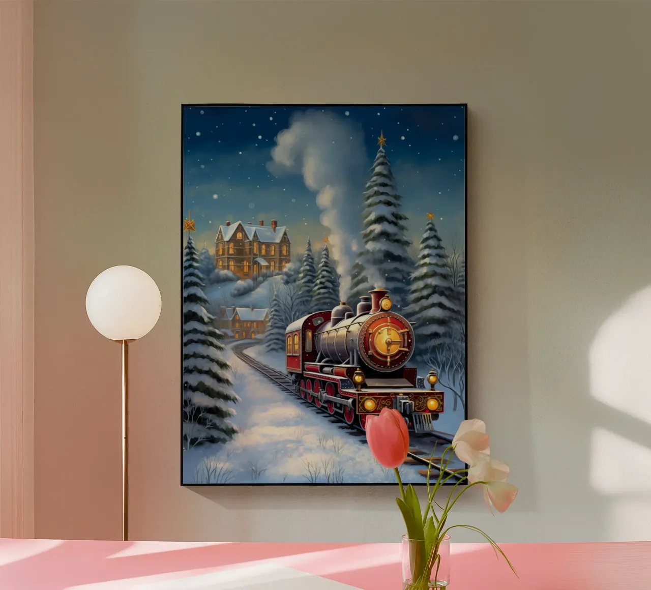 Treno di Natale plexiglass da Fleur de Lys