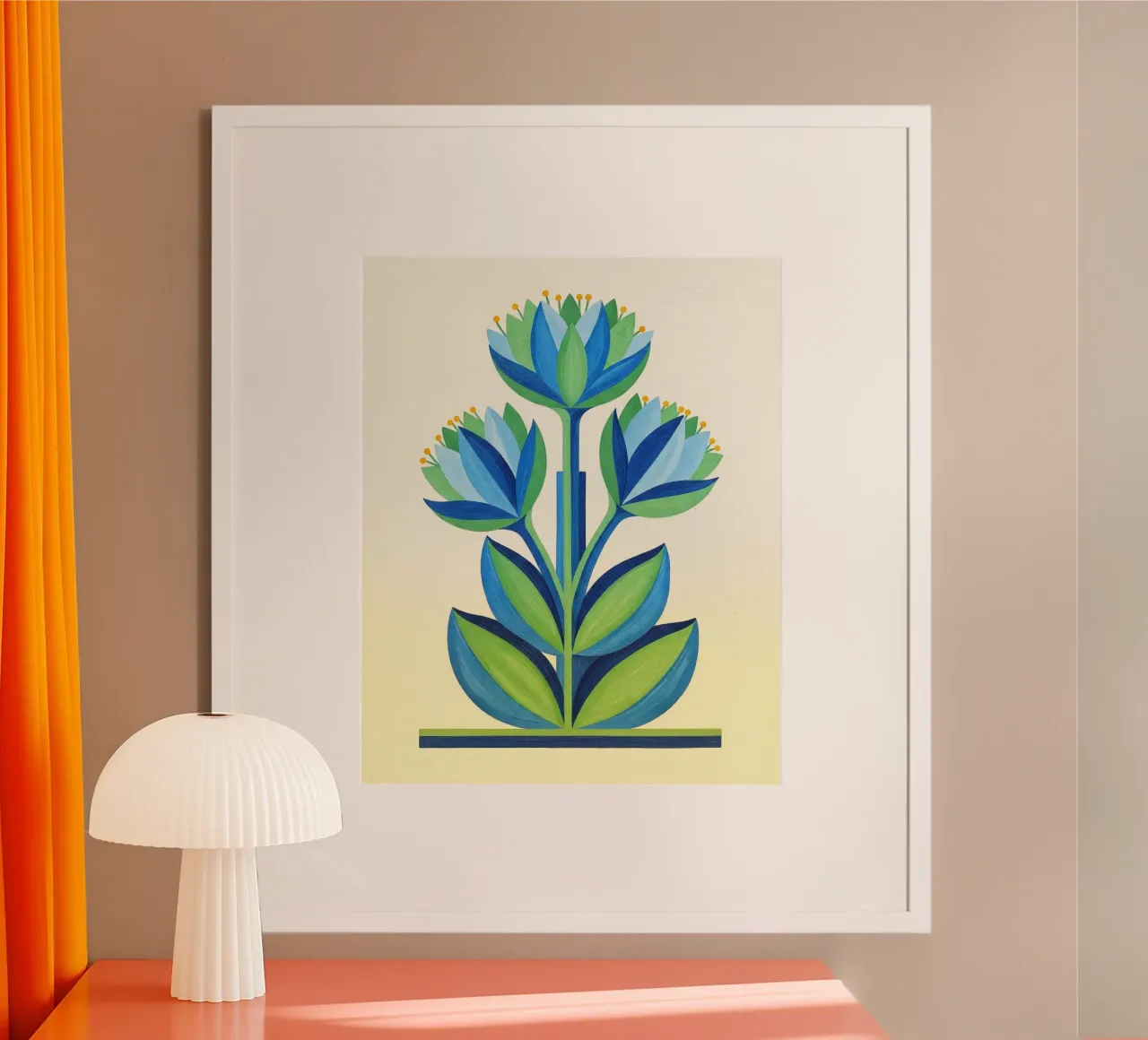 Floral bauhaus #037: Serenity poster da Zen Design