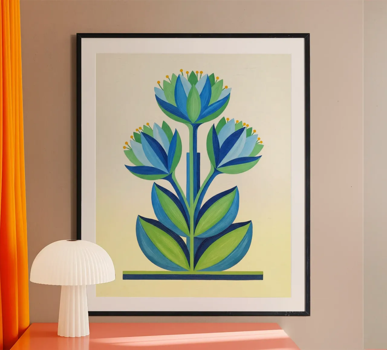 Floral bauhaus #037: Serenity poster da Zen Design