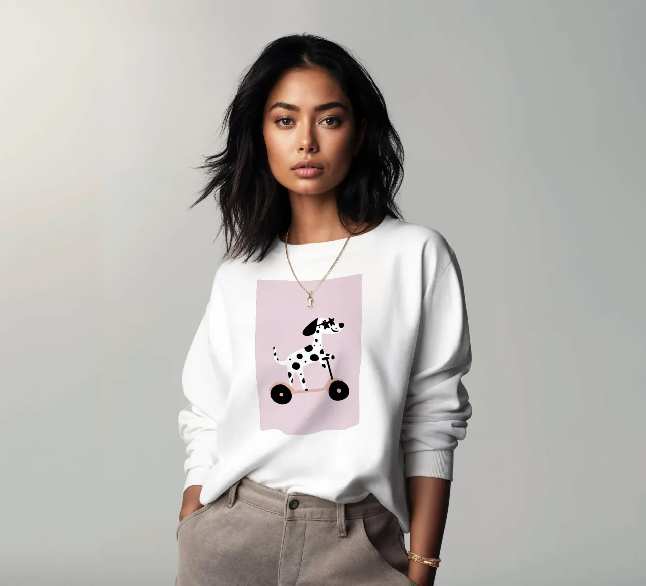 Dalmata su scooter felpa da Little Lola