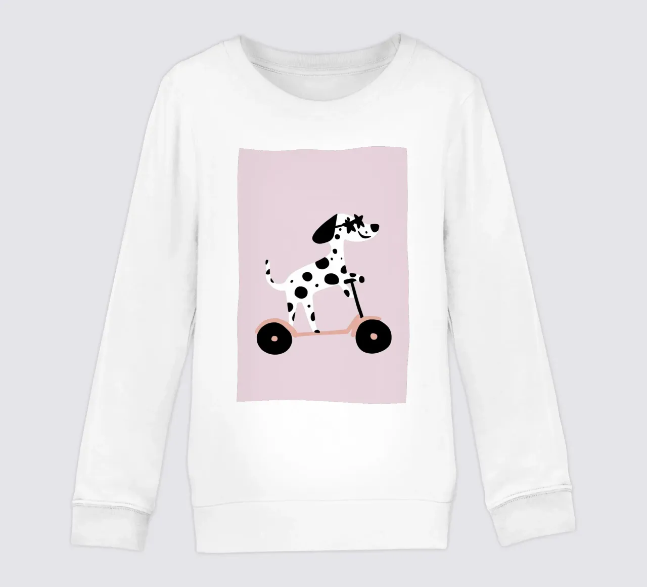 Dalmata su scooter felpa bambino da Little Lola