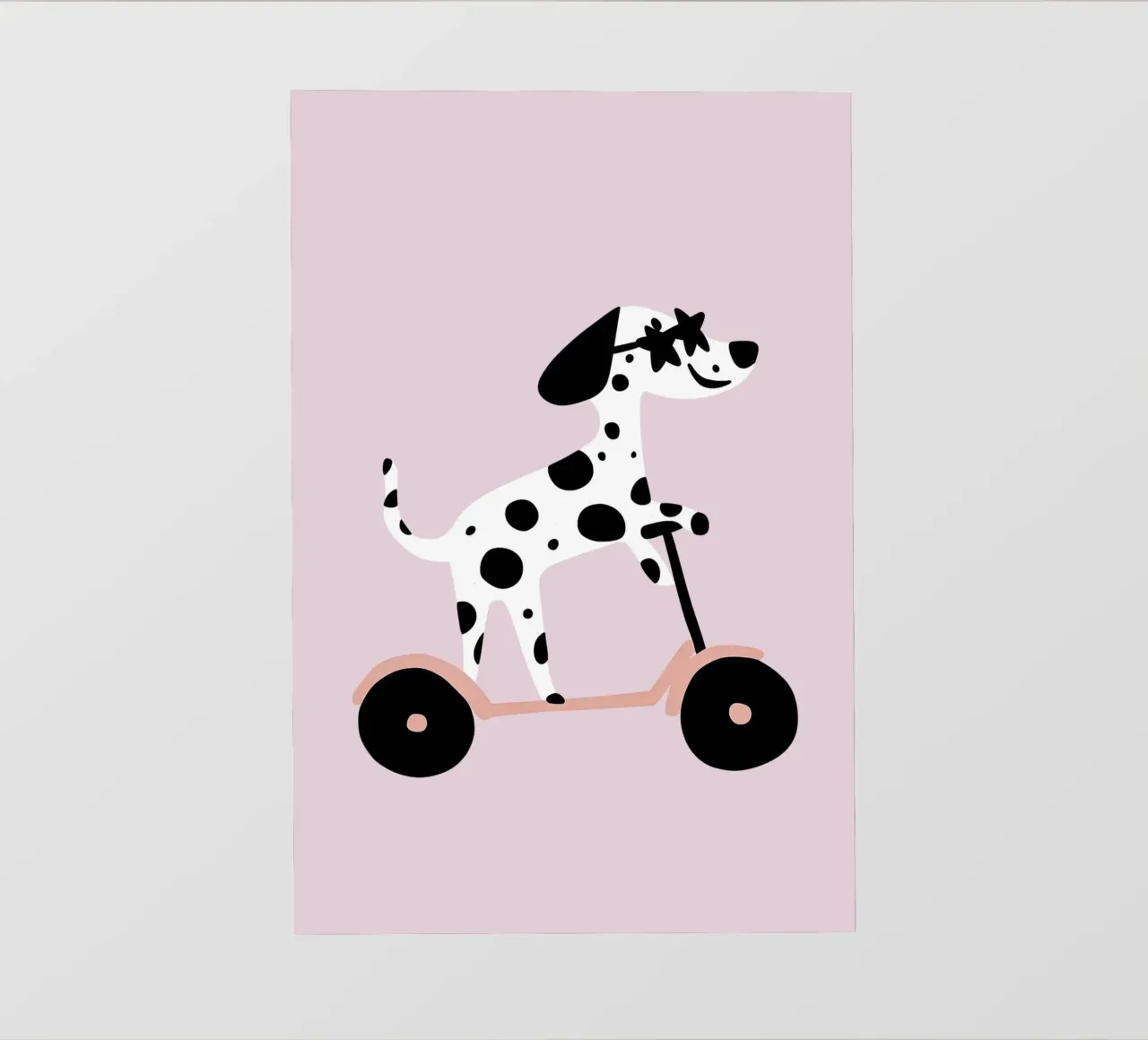 Dalmata su scooter pellicola backlit da Little Lola