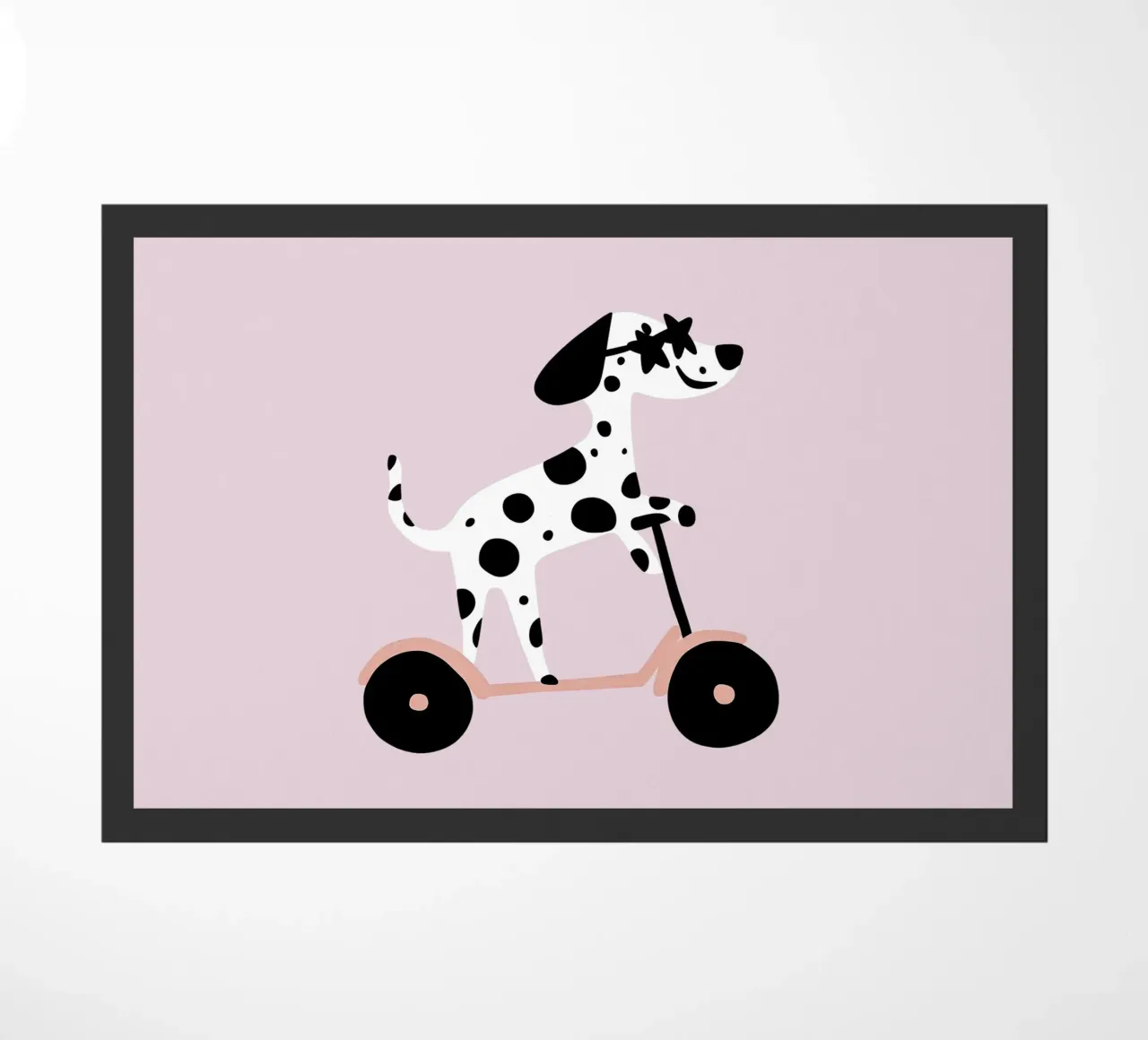 Dalmata su scooter zerbino da Little Lola