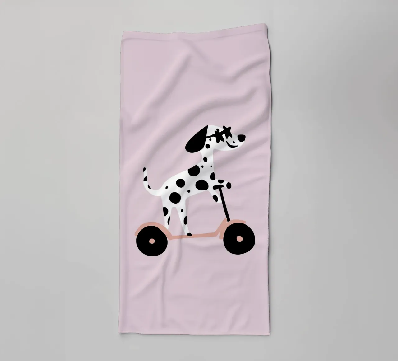 Dalmatien sur un scooter serviette de bain de Little Lola