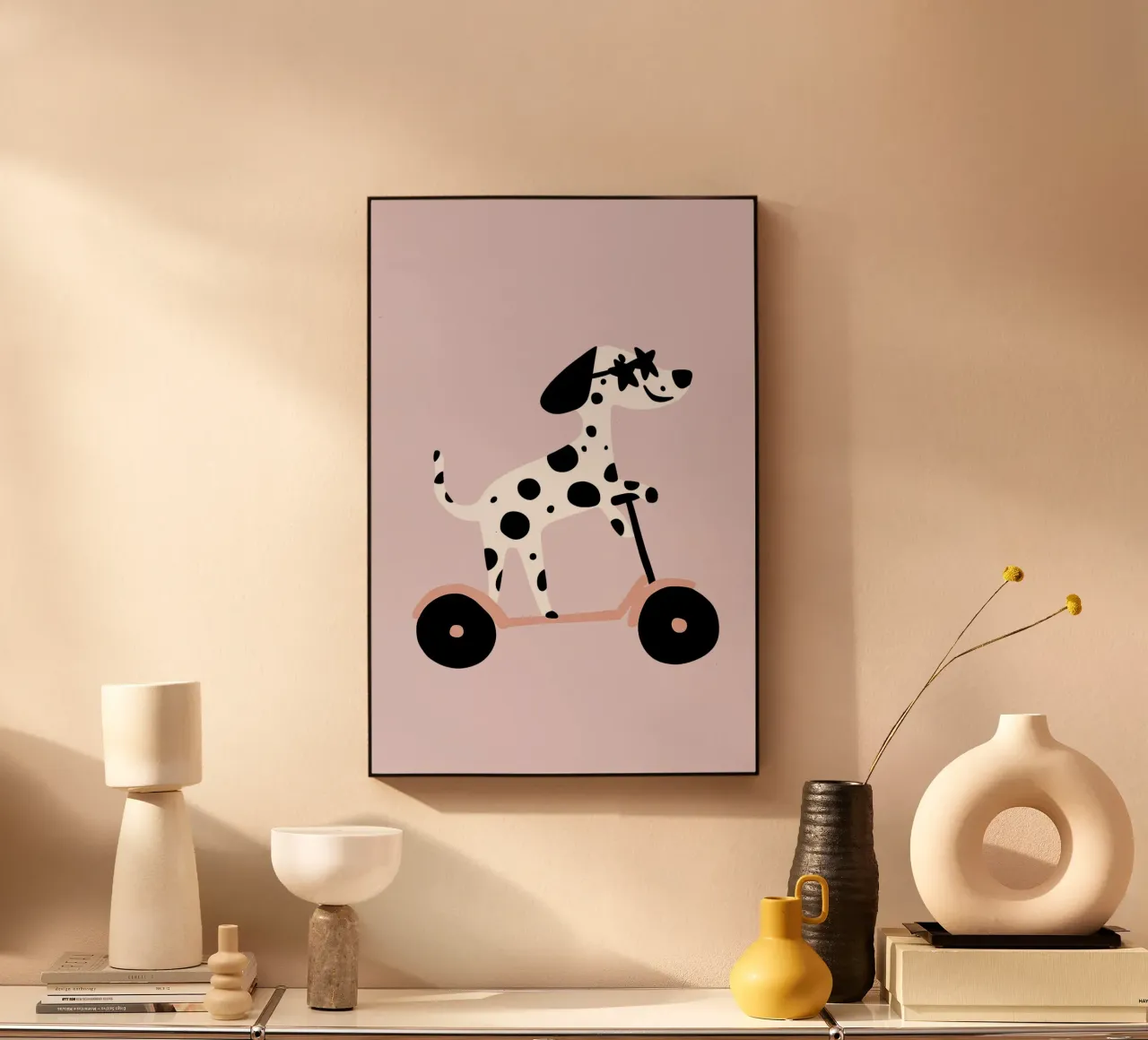Dalmata su scooter alluminio dibond da Little Lola